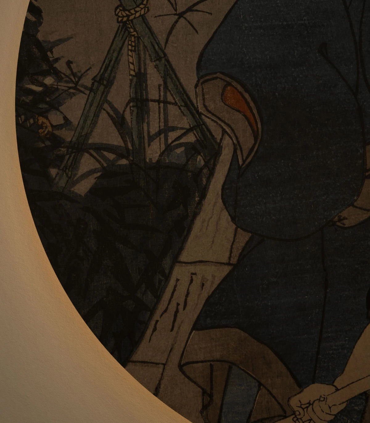 Wall lamp DOTS LIGHTING - SAMURAI SAGA beige with blue