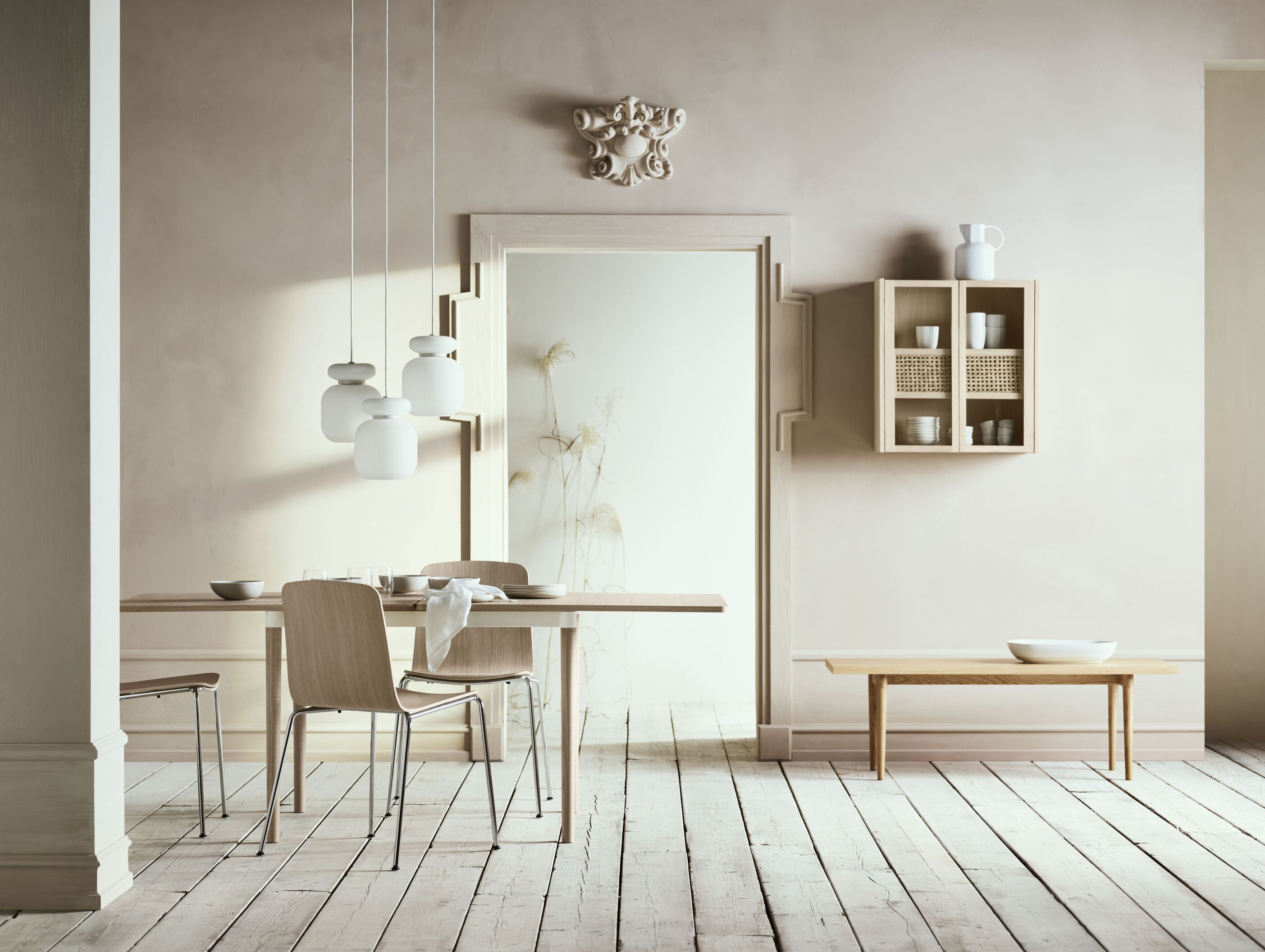 Tafel DOUBLEUP gebleekt eikenhout