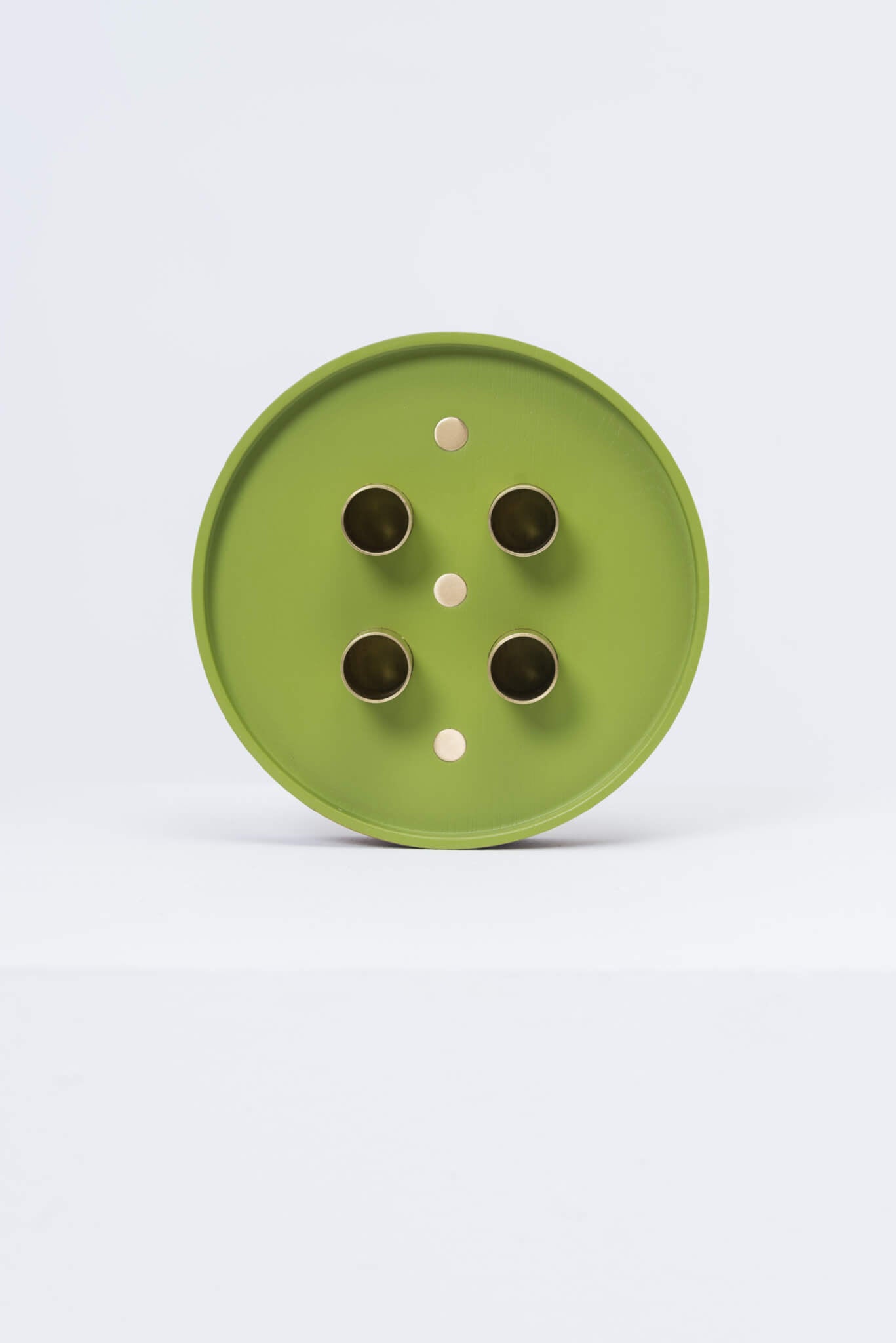 Kaarsenhouder VERLICHTING 4 groen met messing