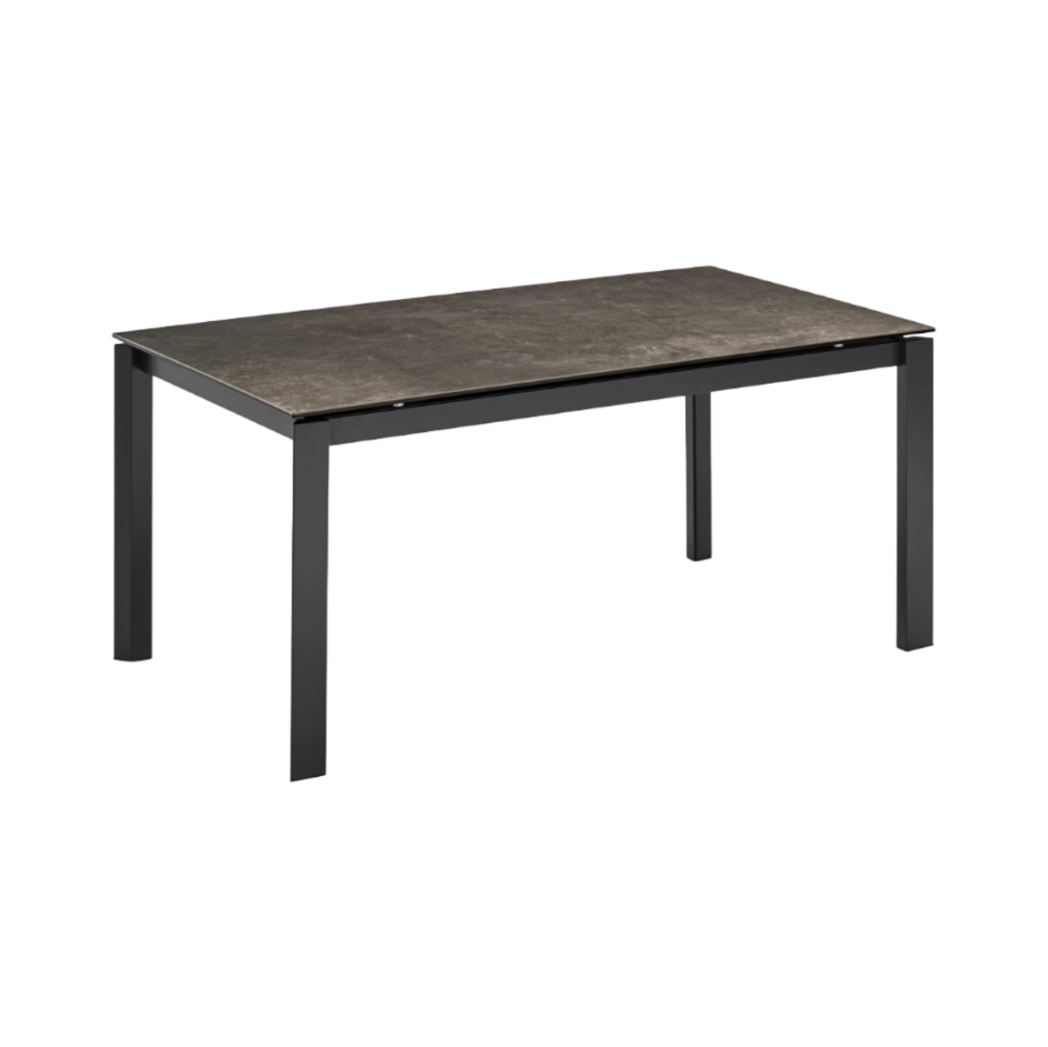 Expandable Table DUCA with Graphite Top and Black Base