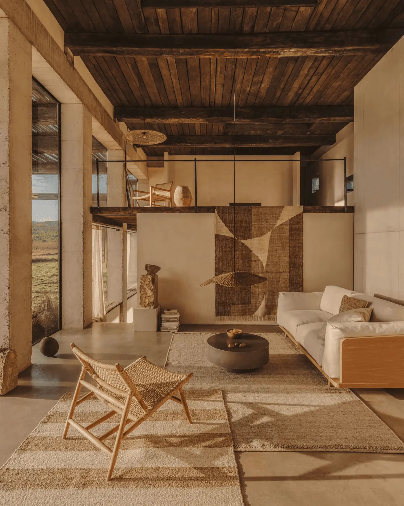 Stolik kawowy GARBET szary cement – Kave Home