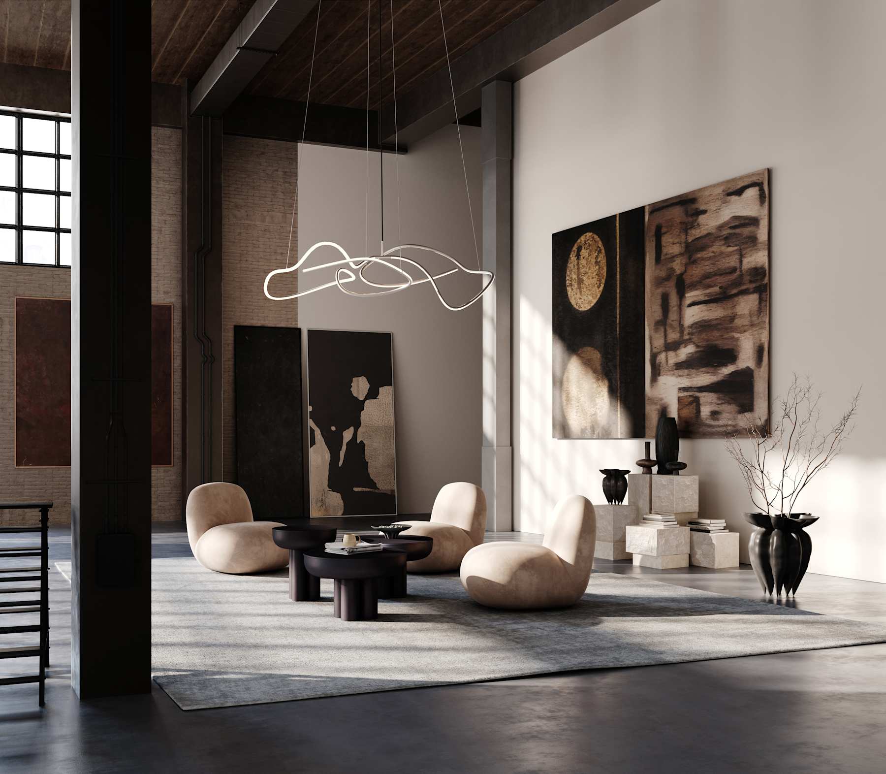 Salontafel TEMPLE kalksteen