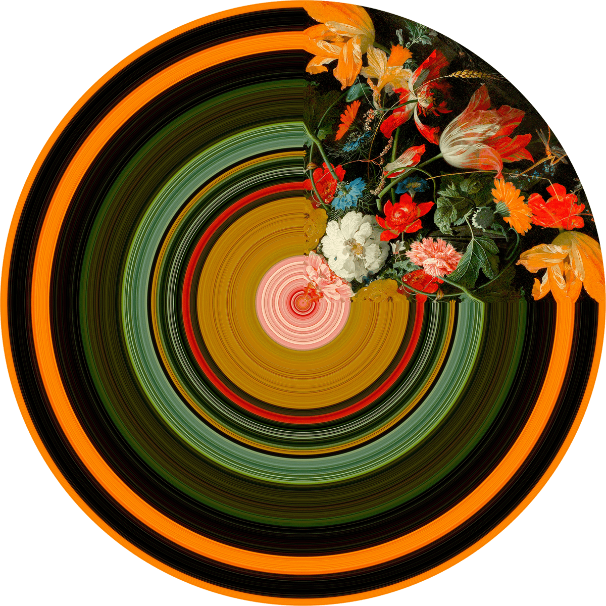 Dywan okrągły GLITCH żółty - 200 x 200 cm Qeeboo Eye on Design