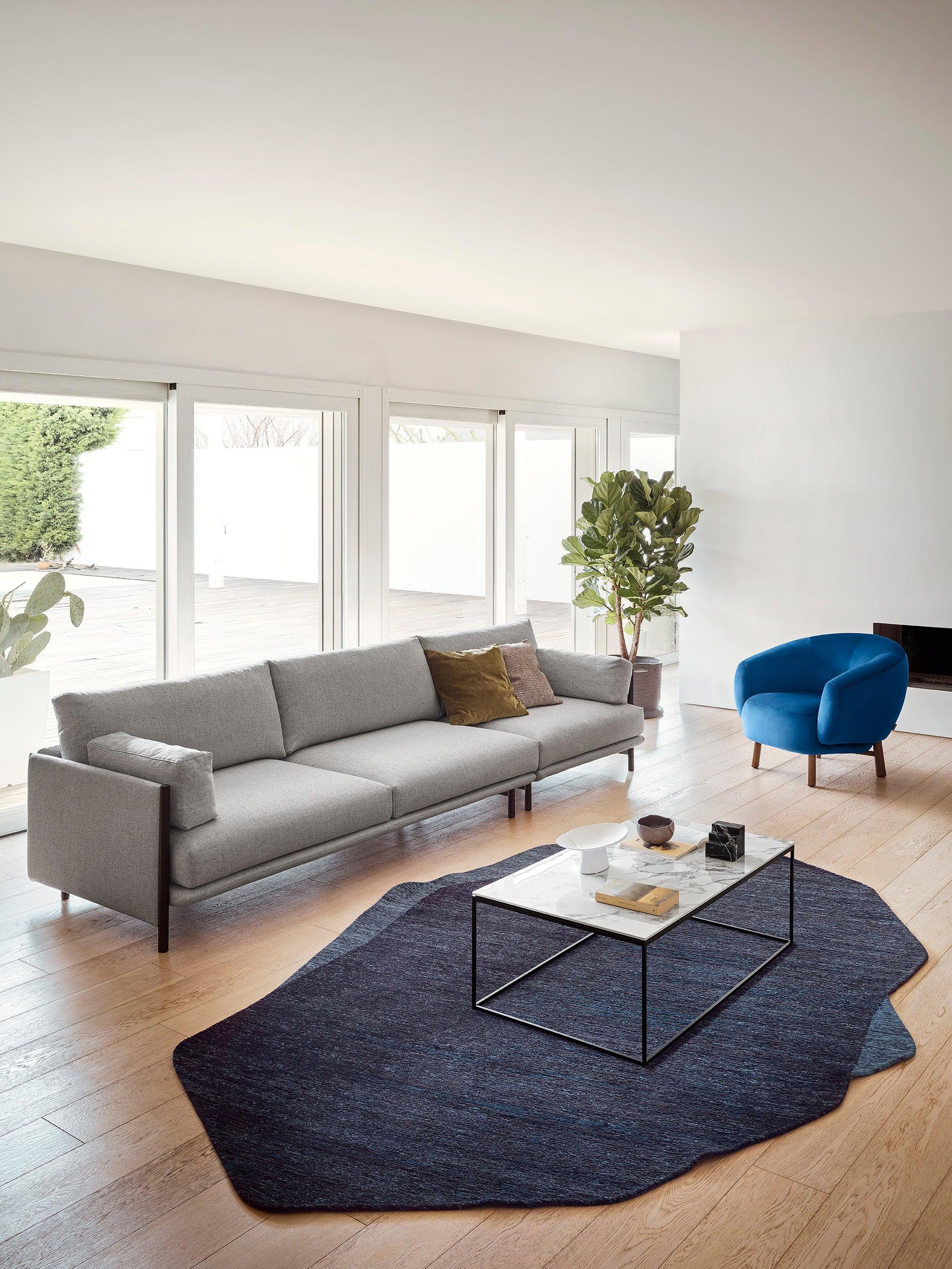 Dywan okrągły ROCHE niebieski Calligaris Eye on Design