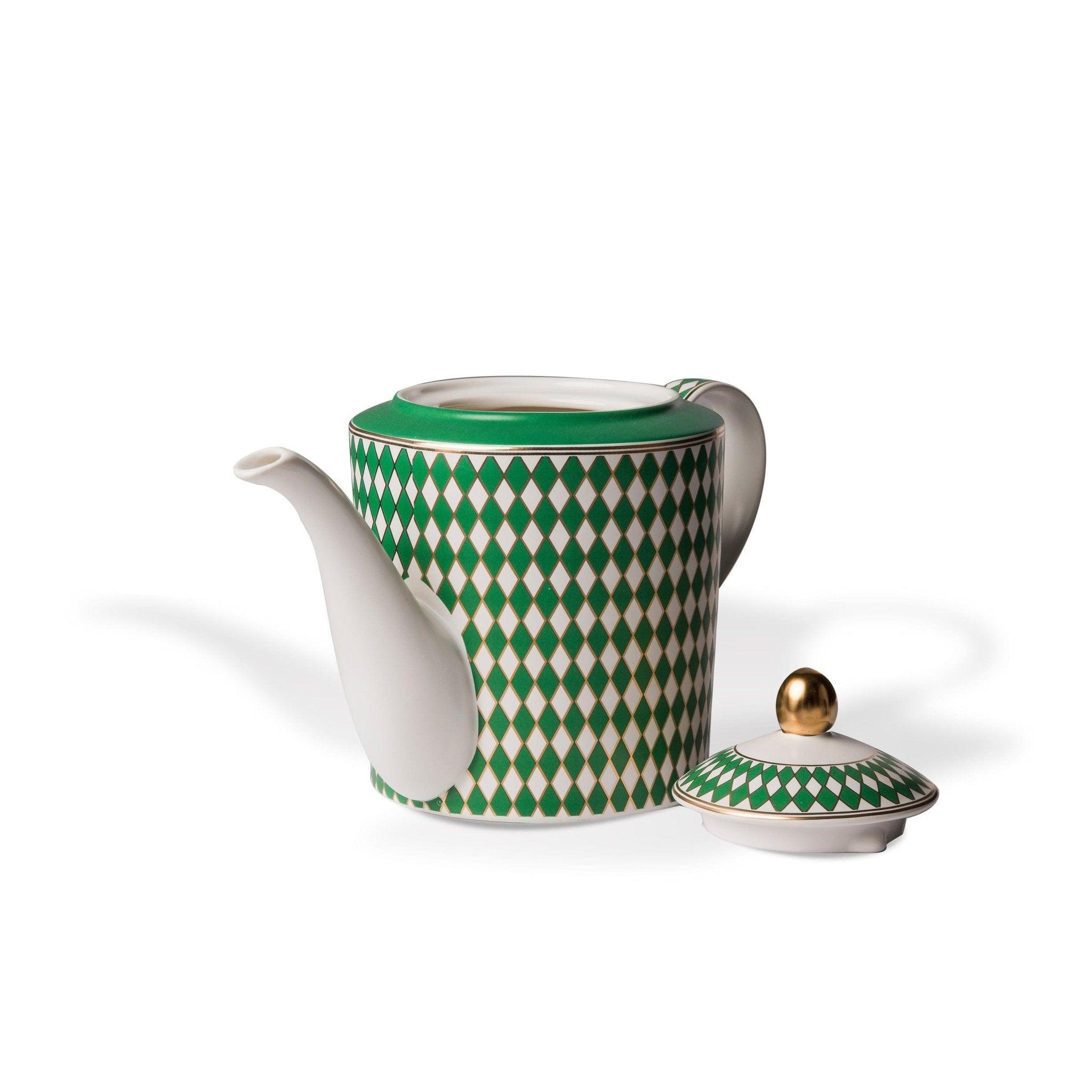 Dzbanek na herbatę CHESS ciemnozielony Pols Potten Eye on Design