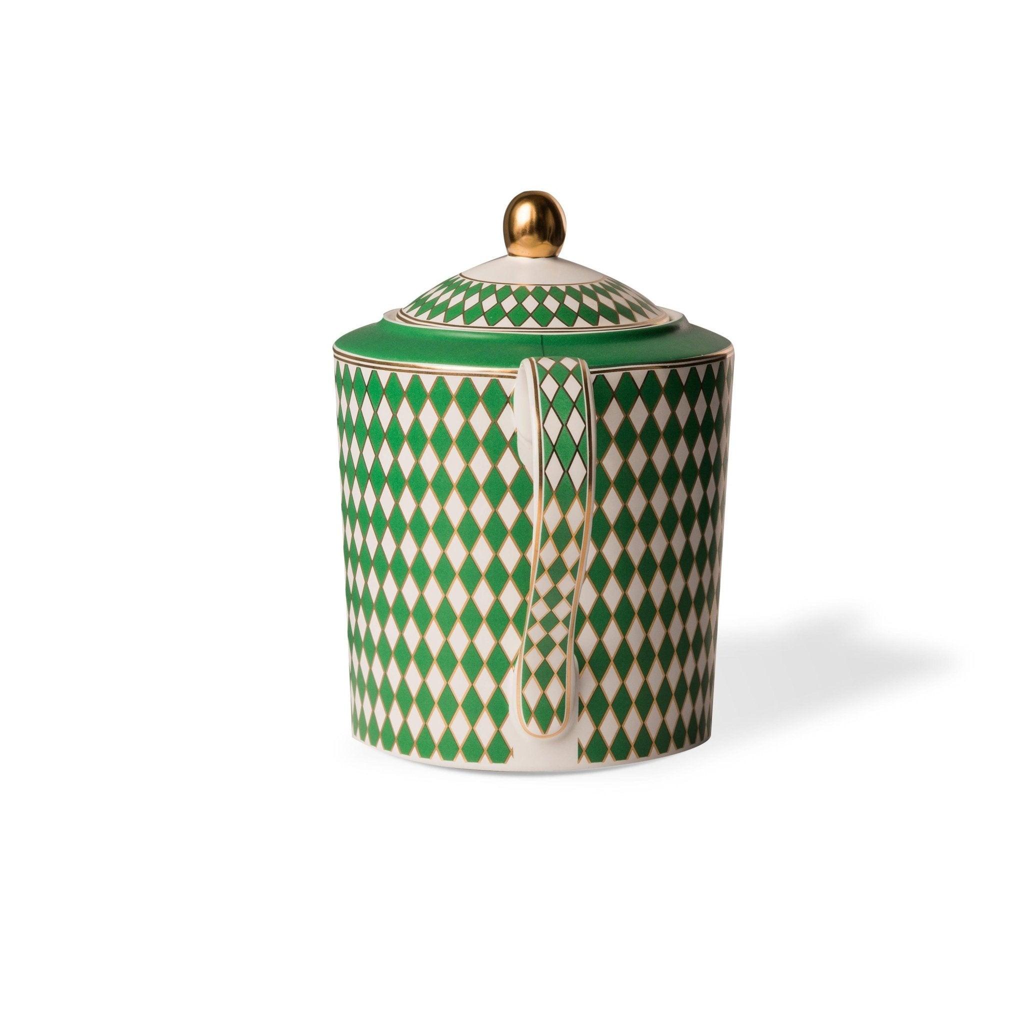 Dzbanek na herbatę CHESS ciemnozielony Pols Potten Eye on Design