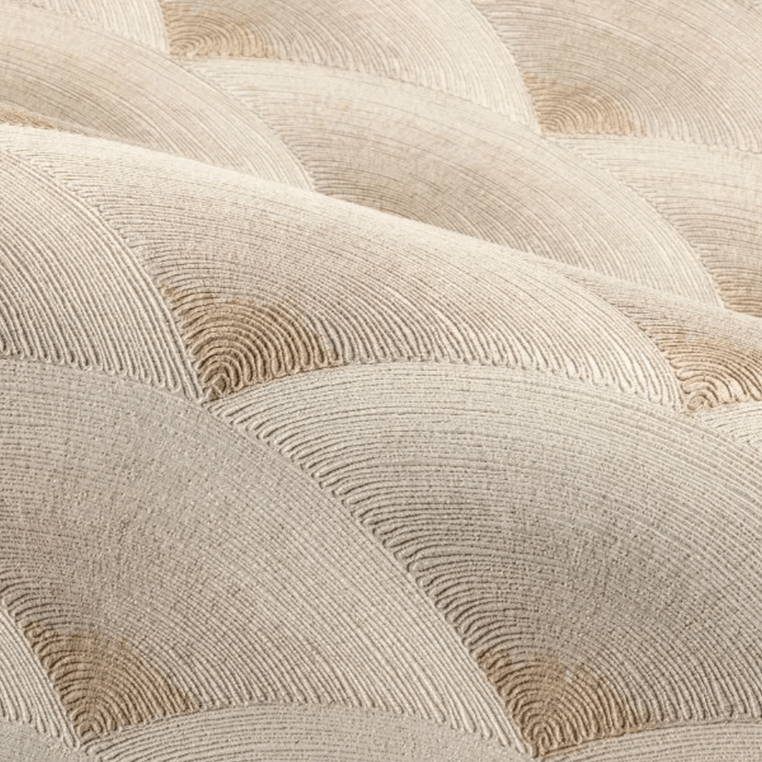 Geometric Wave Pattern Structural Wallpaper NAMI - LATTE/IVOIRE Beige