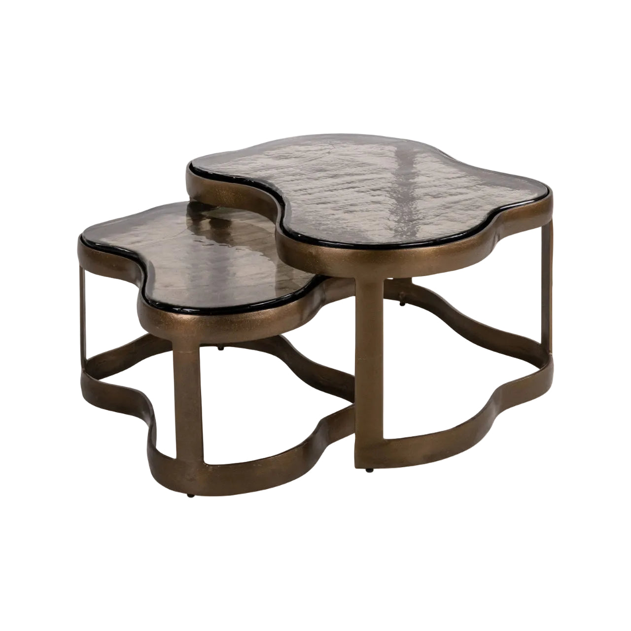 FAIRFIELD set van salontafels antiek goud