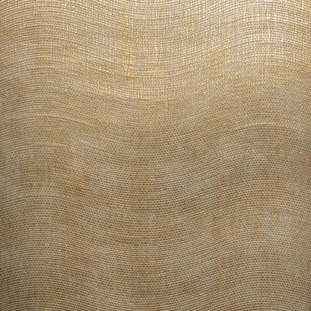 Metallic Structural Wallpaper in Waves KOTA - MORDORÉ Brown with Gold