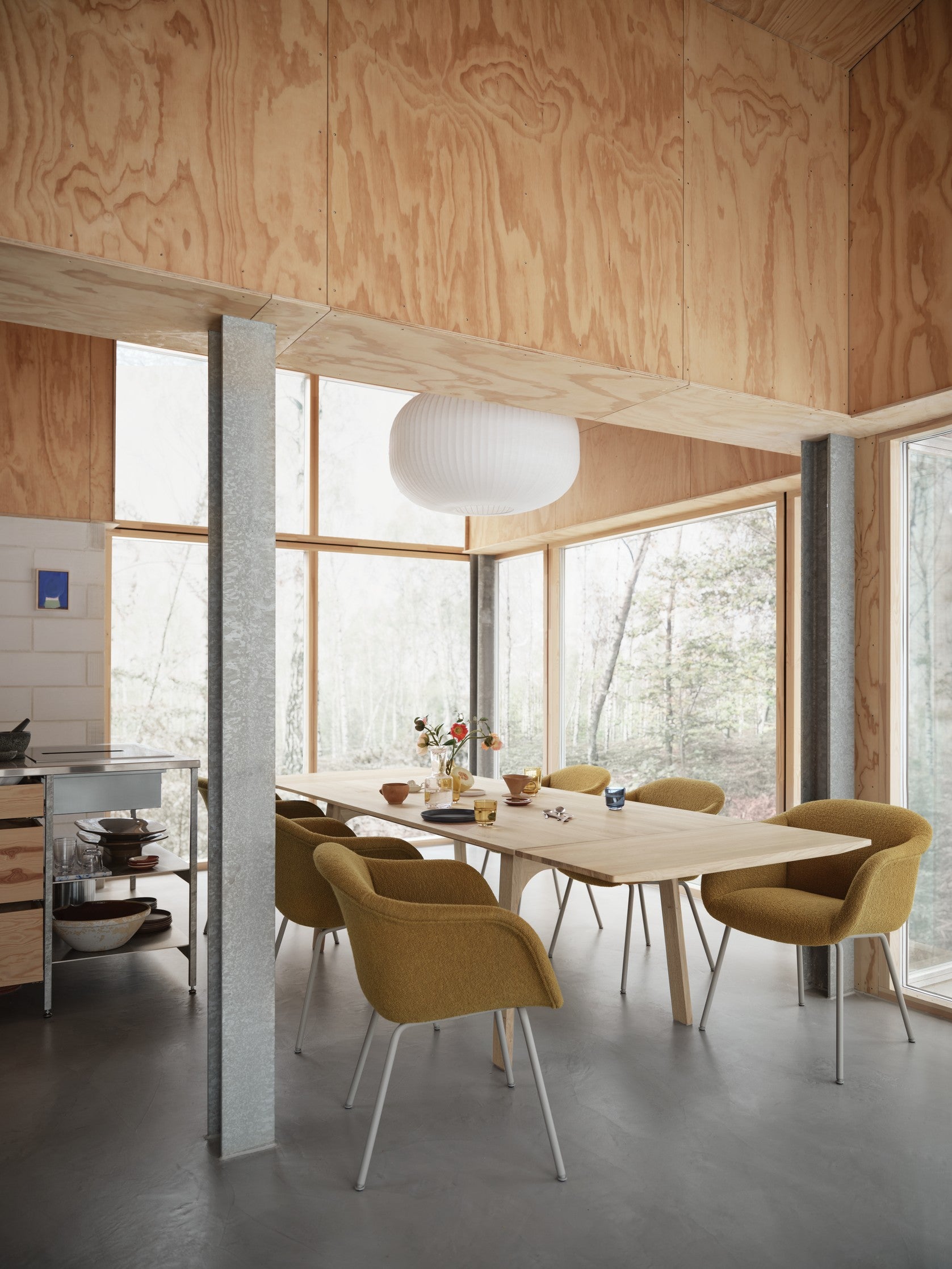 Uitschuifbare tafel EARNEST eiken olie behandeld