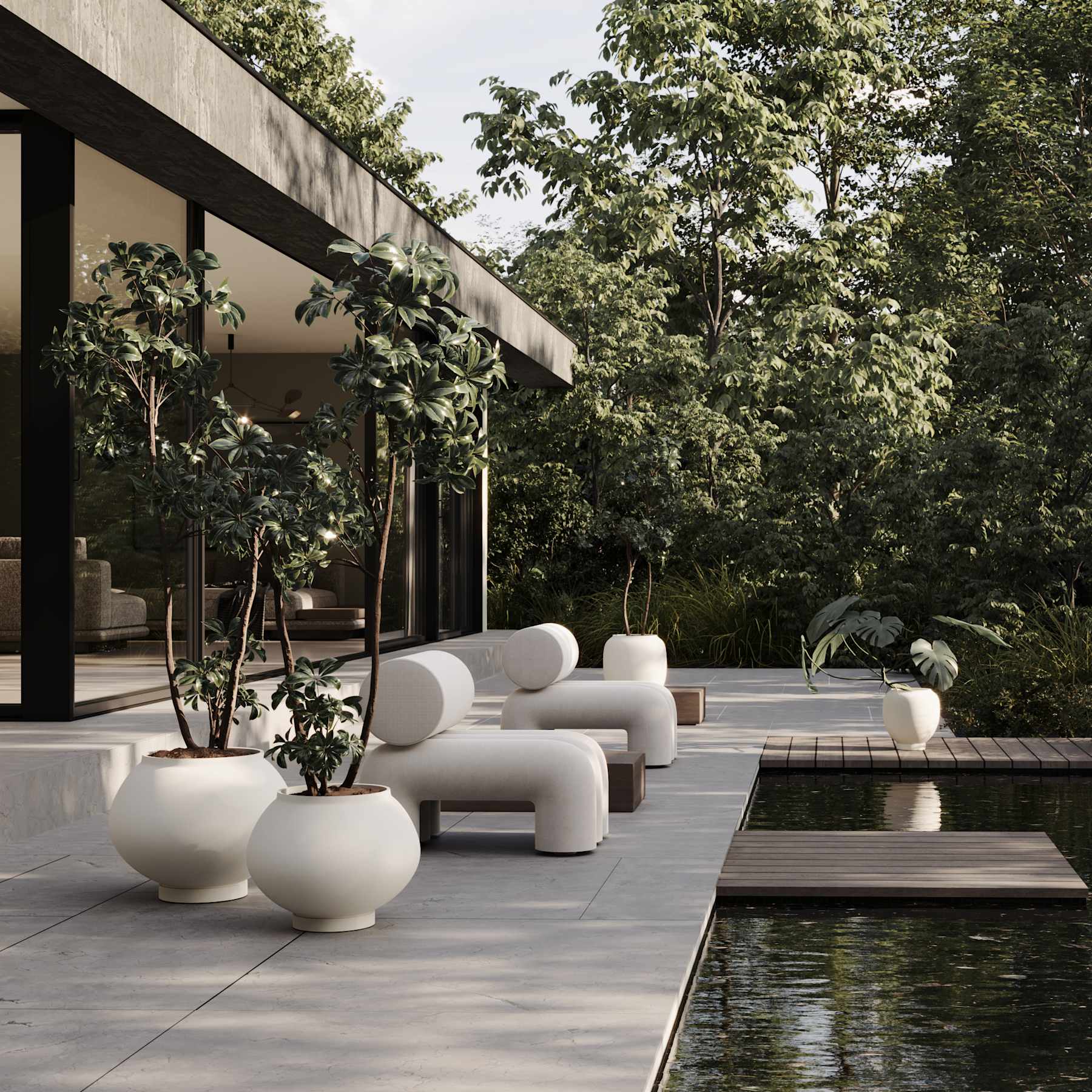 Foku armchair warm gray