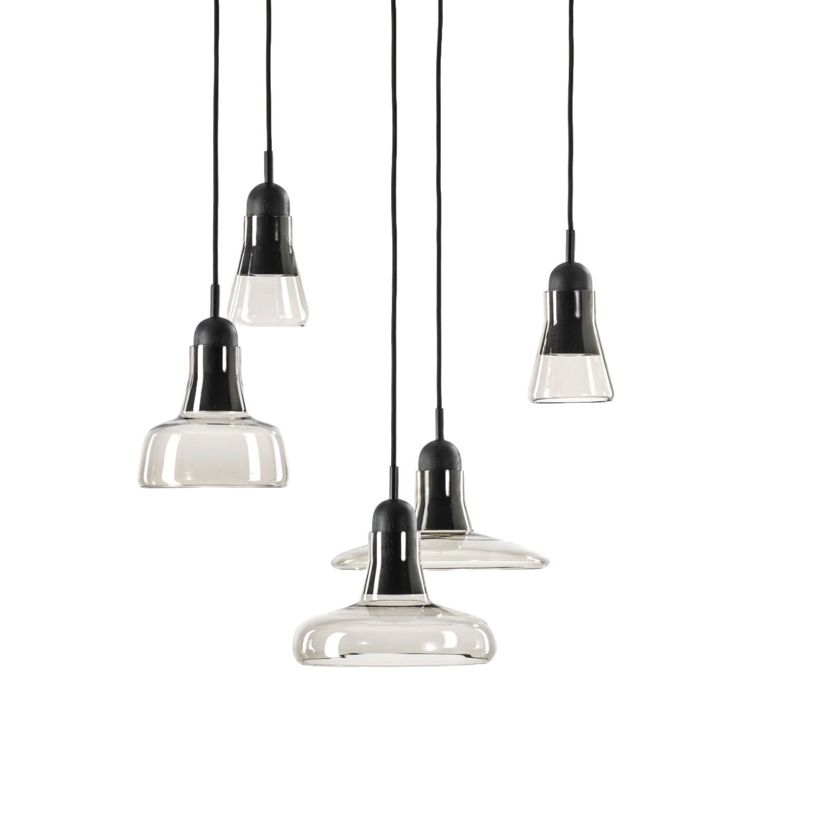 Lampa wisząca SHADOWS - SET RECTANGULAR SMALL szkło błyszczące – Brokis