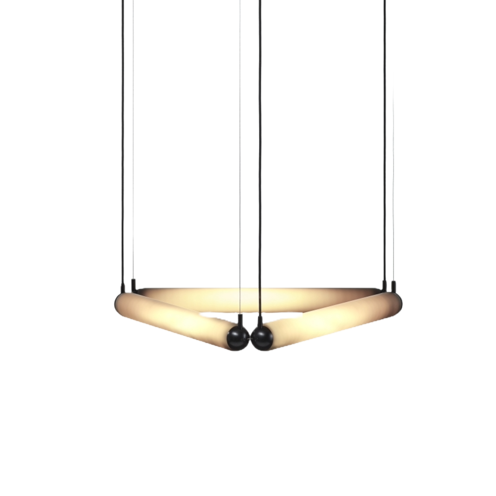 Hanglamp PURO CONTOUR - DRIEHOEK mat glas