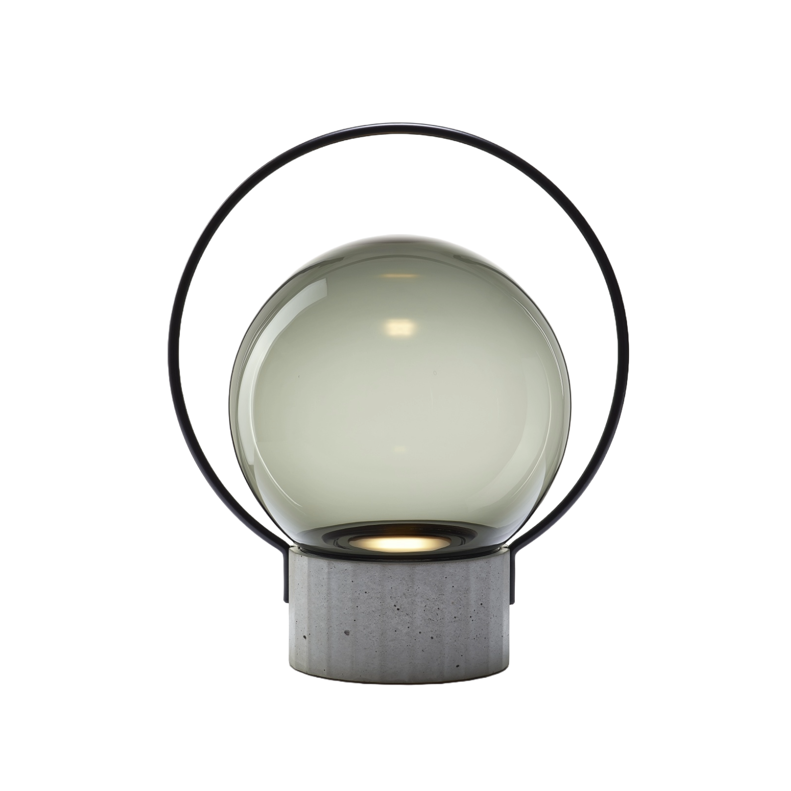 Draagbare buiten tafellamp SFERA PORTABLE glanzend glas