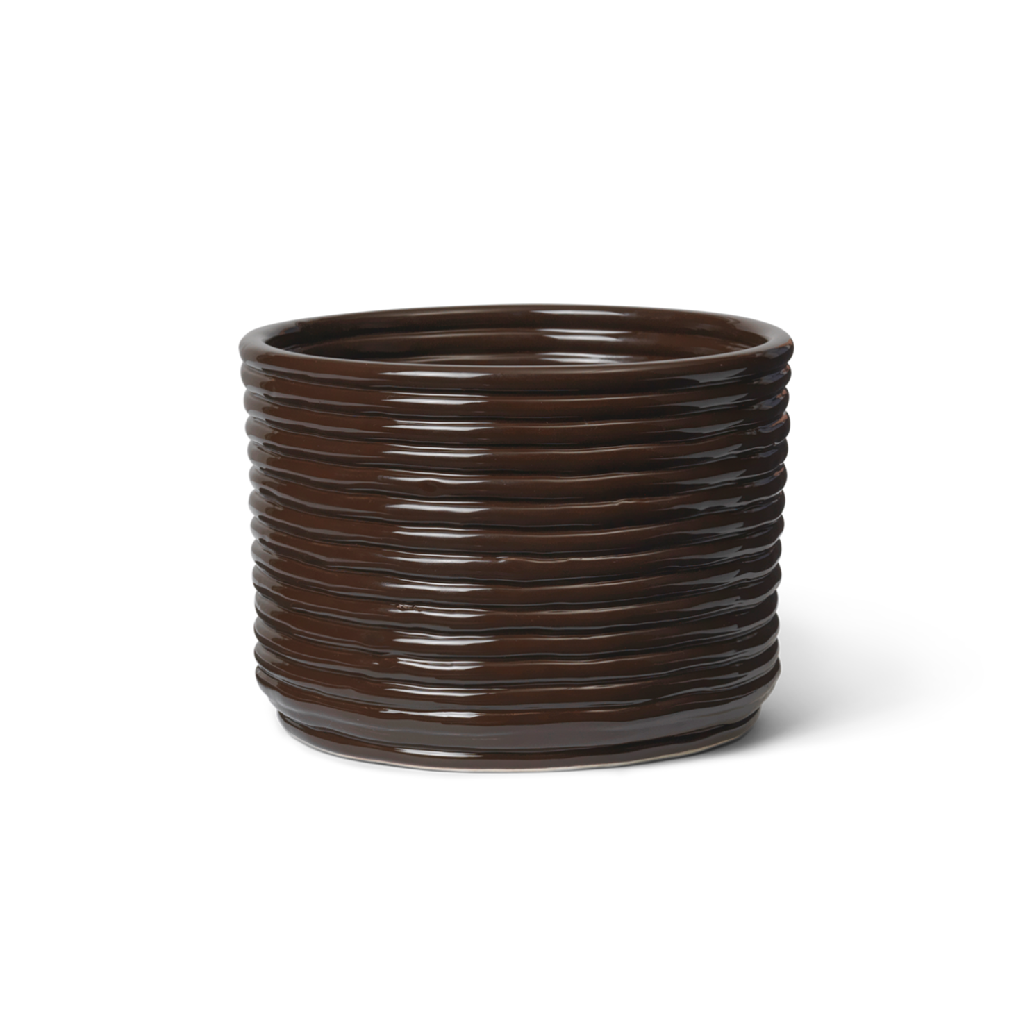 Corduroy bloempot bruin