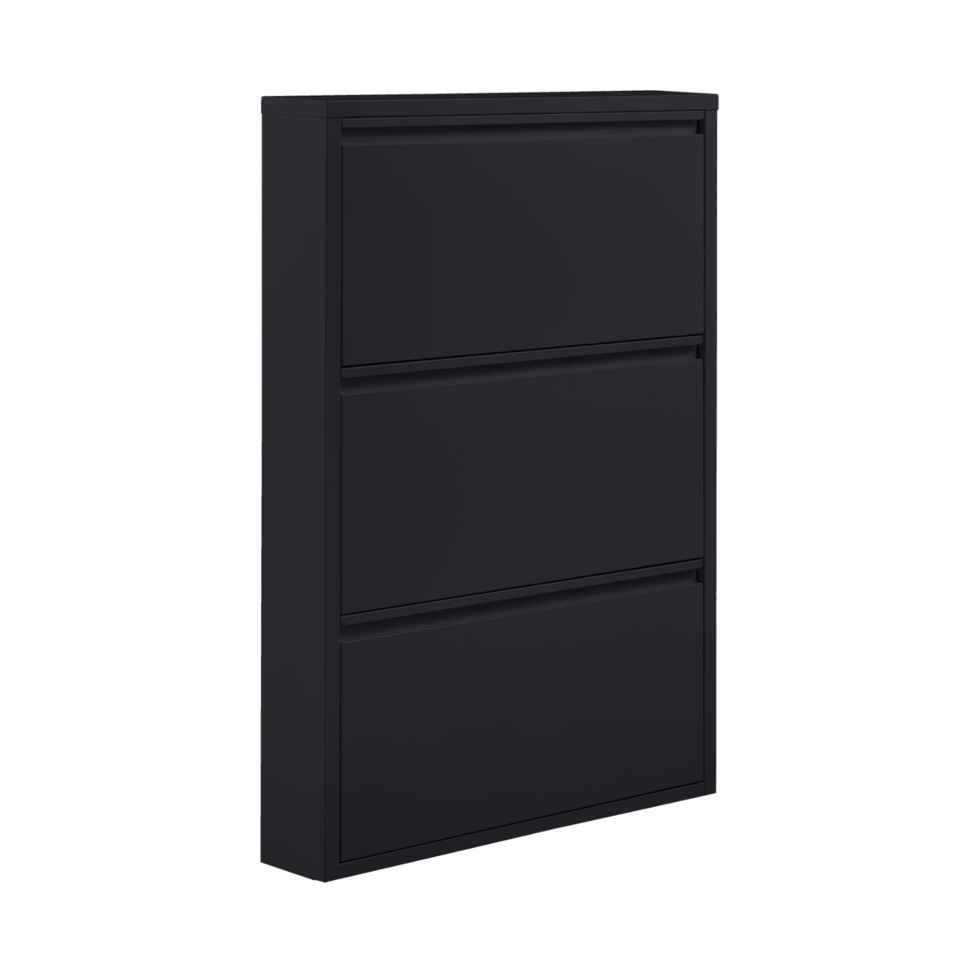 Sabine black shoe cabinet