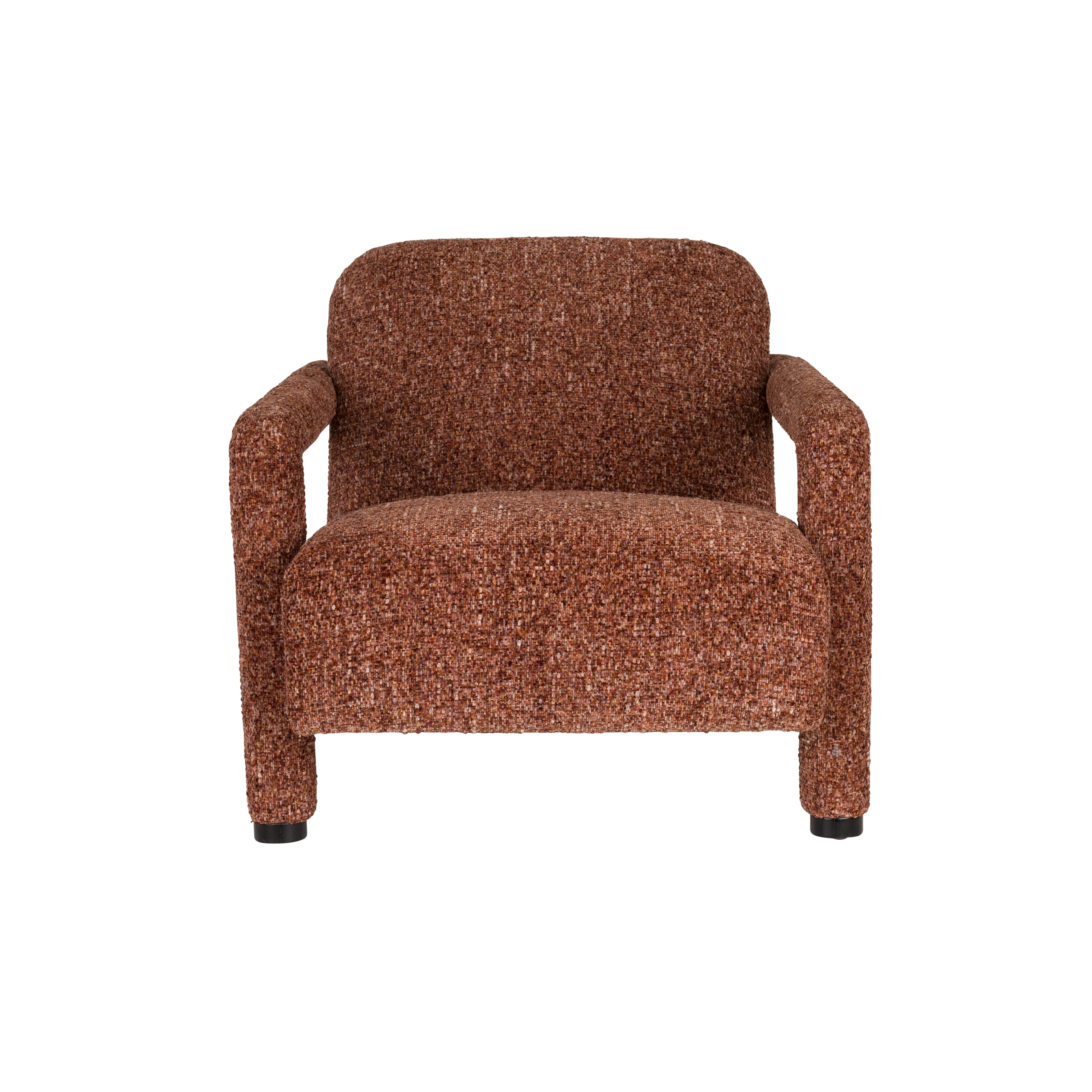 Fauteuil KENT bordeaux met rood