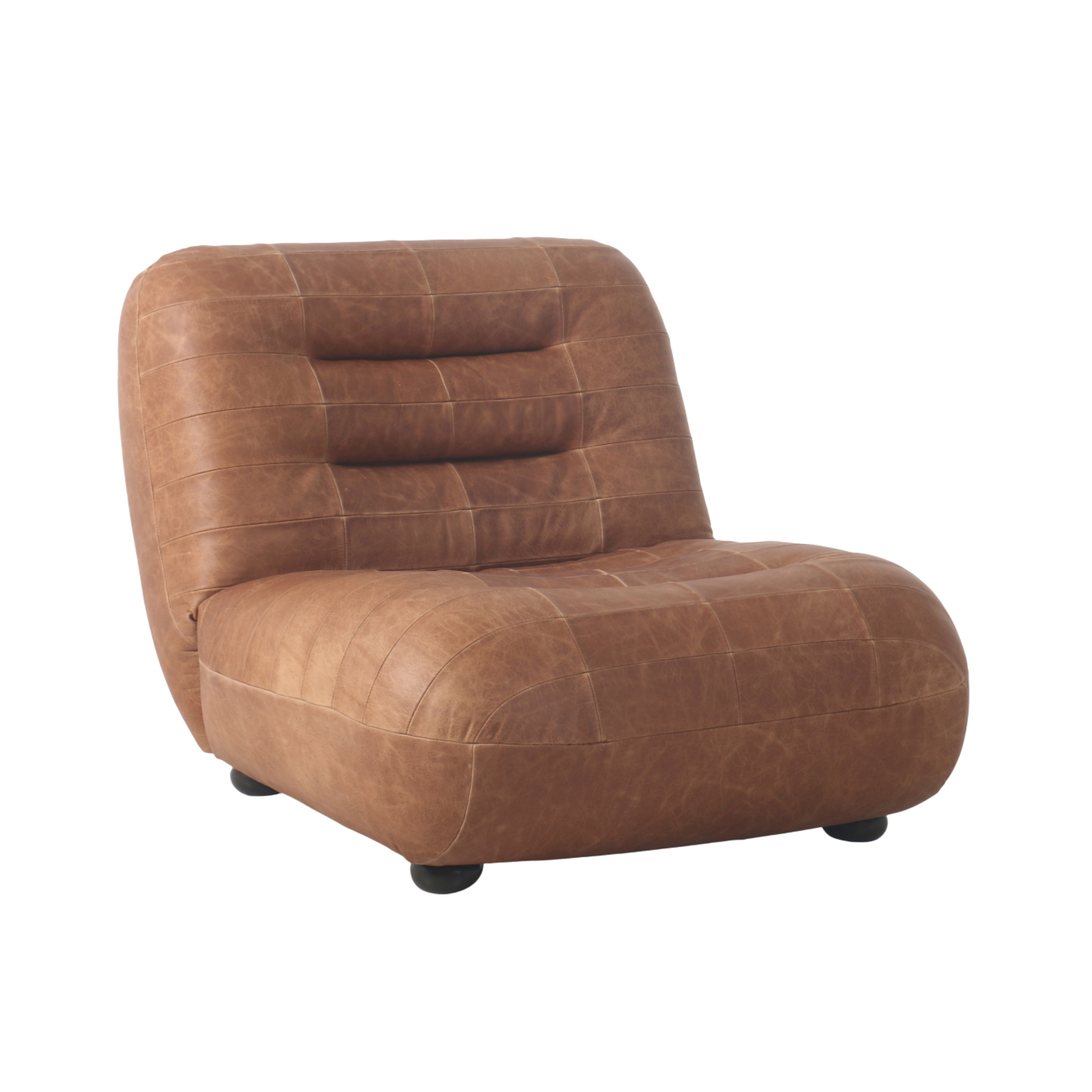 WYATT WAX Armchair Cognac Leather