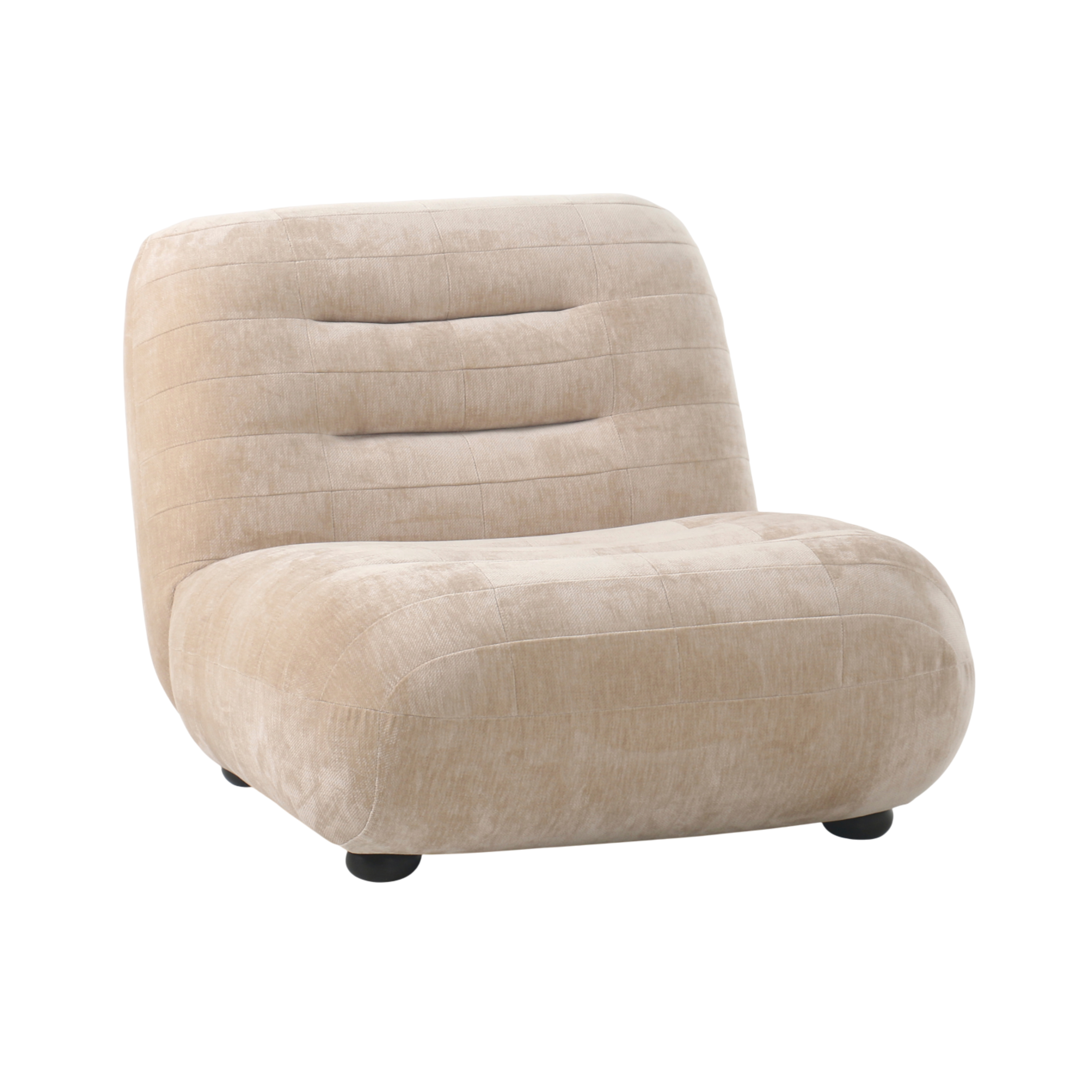 Fauteuil WYATT beige fluweel