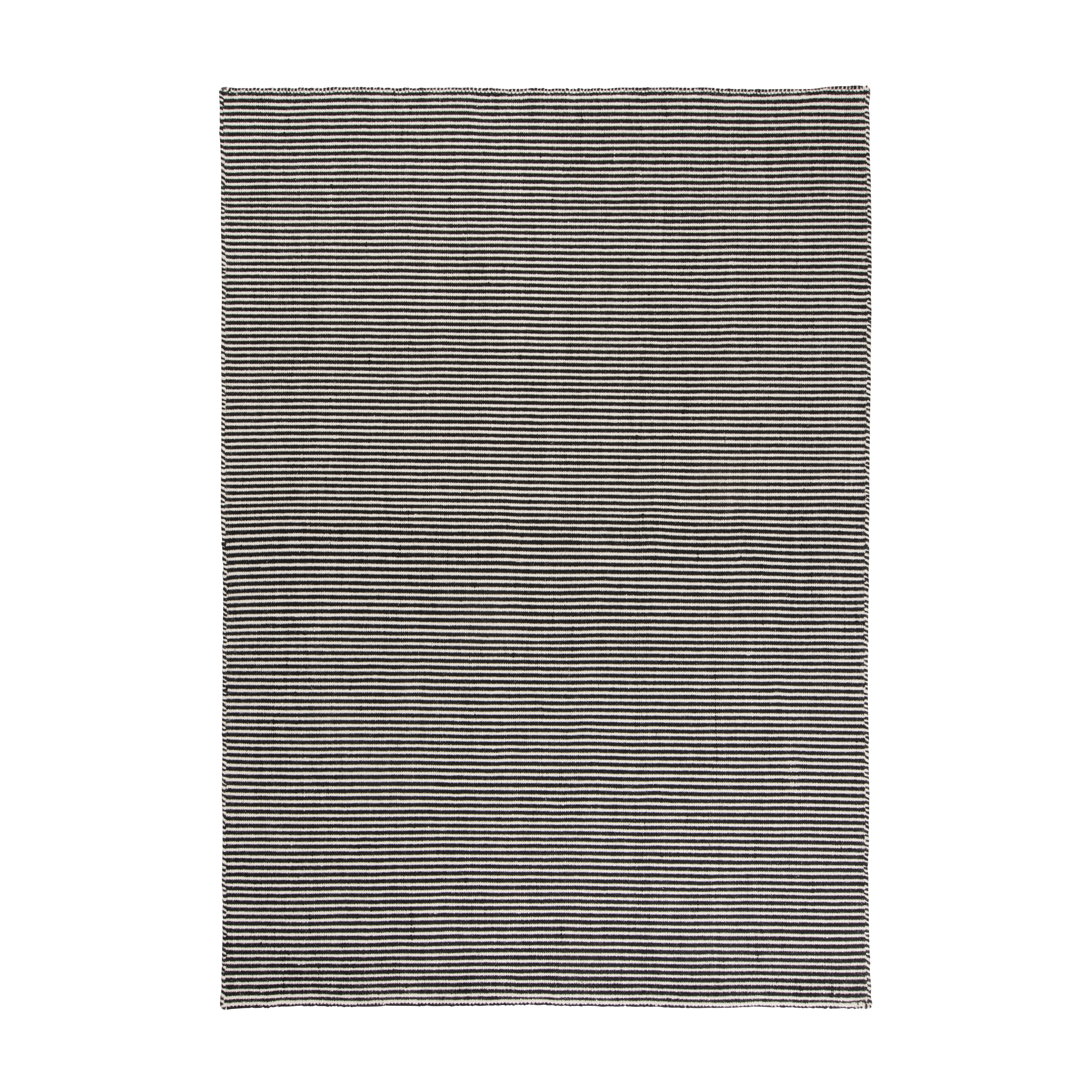 Teppich AJO schwarz mit Weiß