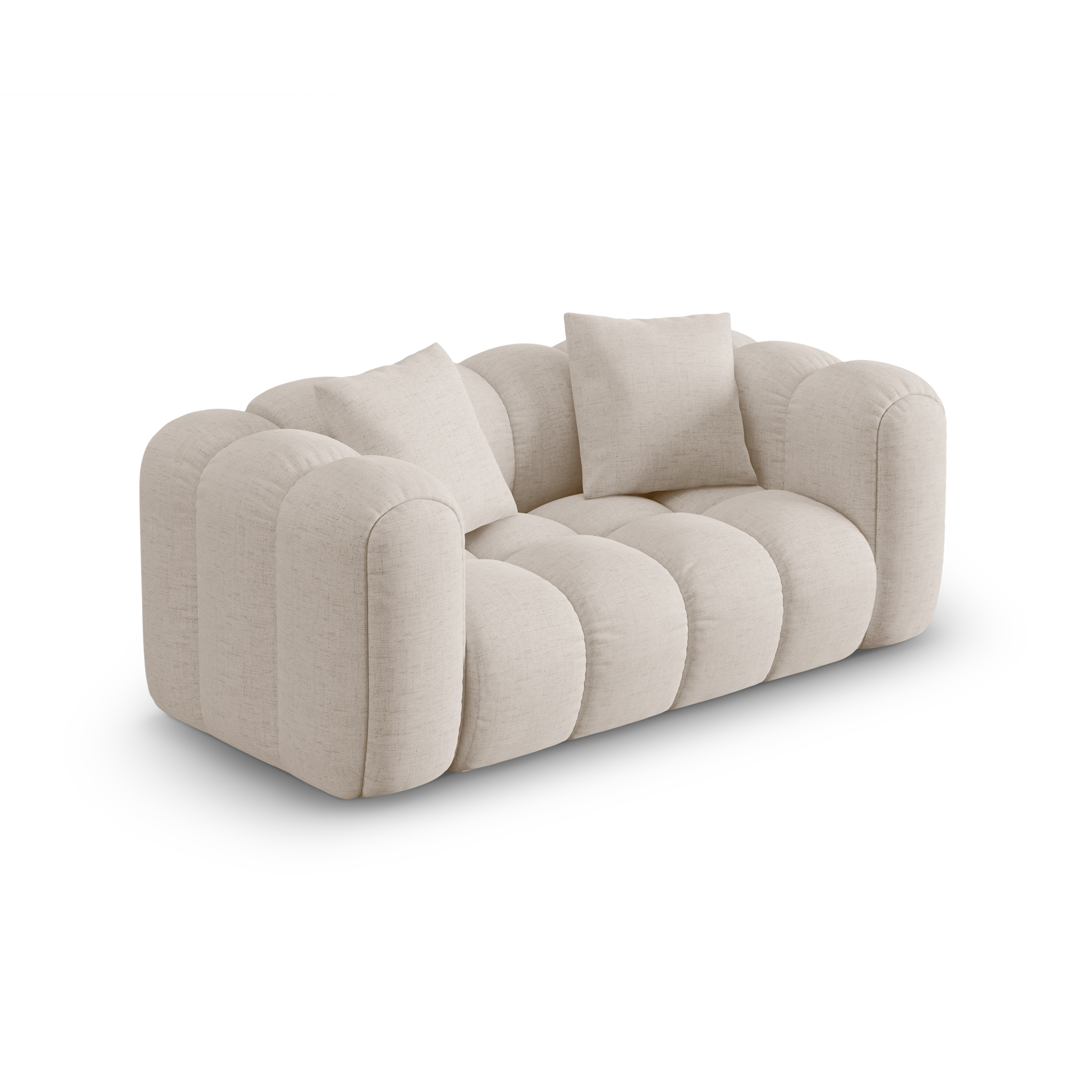 Sofa 2-sitzig ASTRO beige Chenille