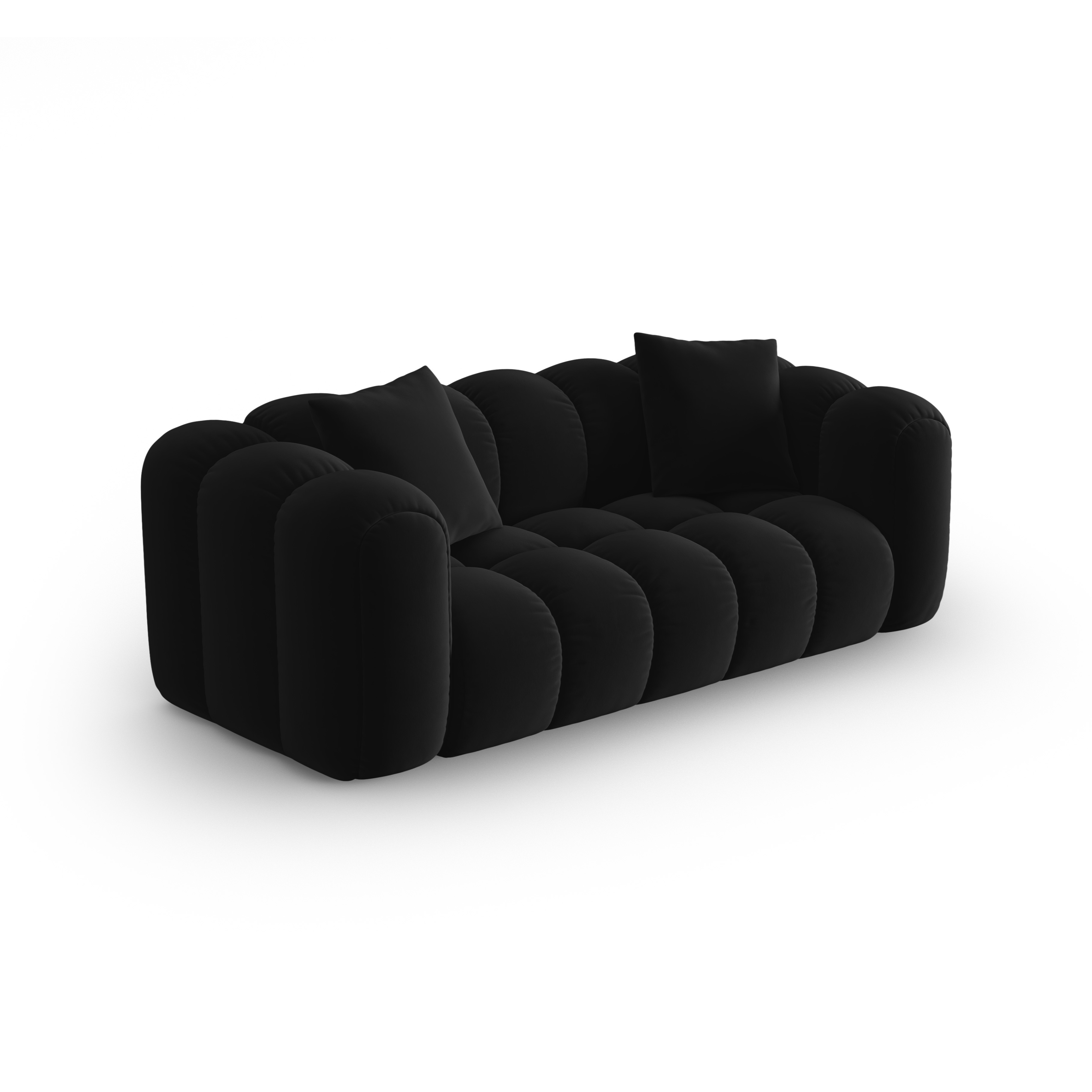 Sofa van fluweel voor 3 personen ASTRO zwart