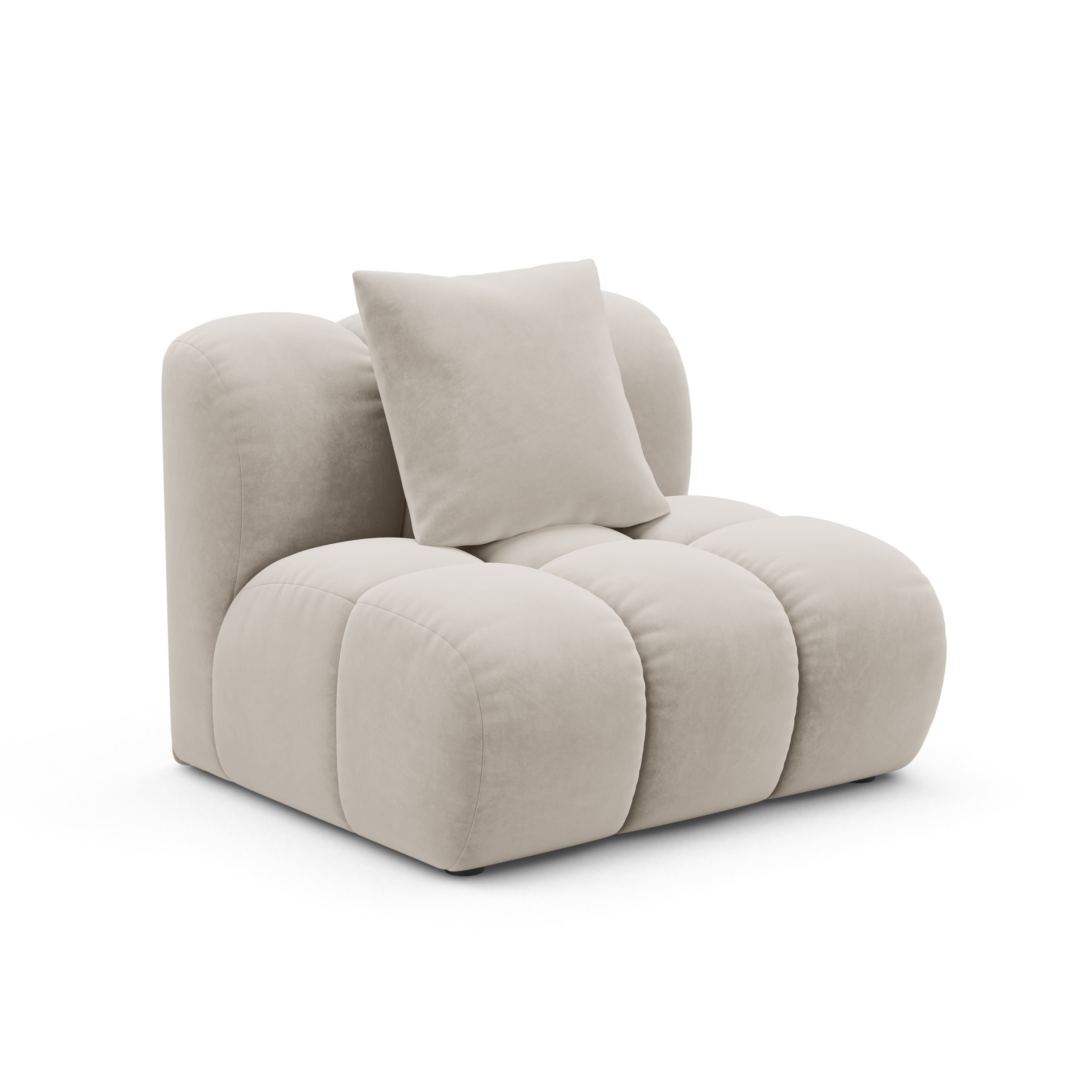 Fotel / moduł aksamitny ASTRO ecru – Windsor & Co