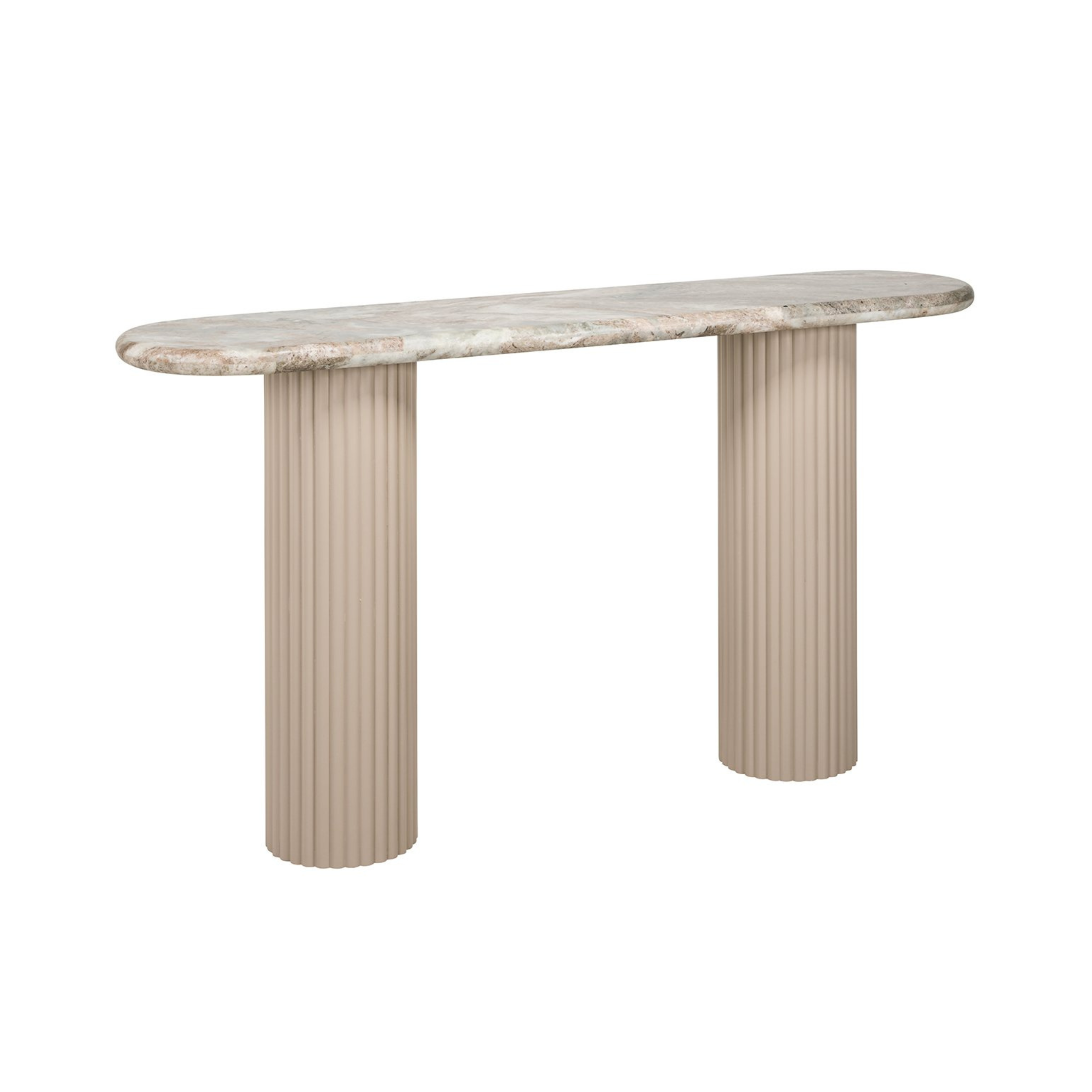 Konsole CORONEL beige mit Marmorplatte