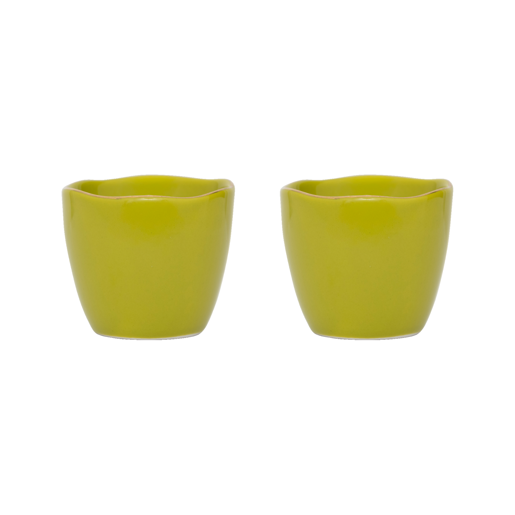 Eierbecher-Set GOOD MORNING grün mit Gold