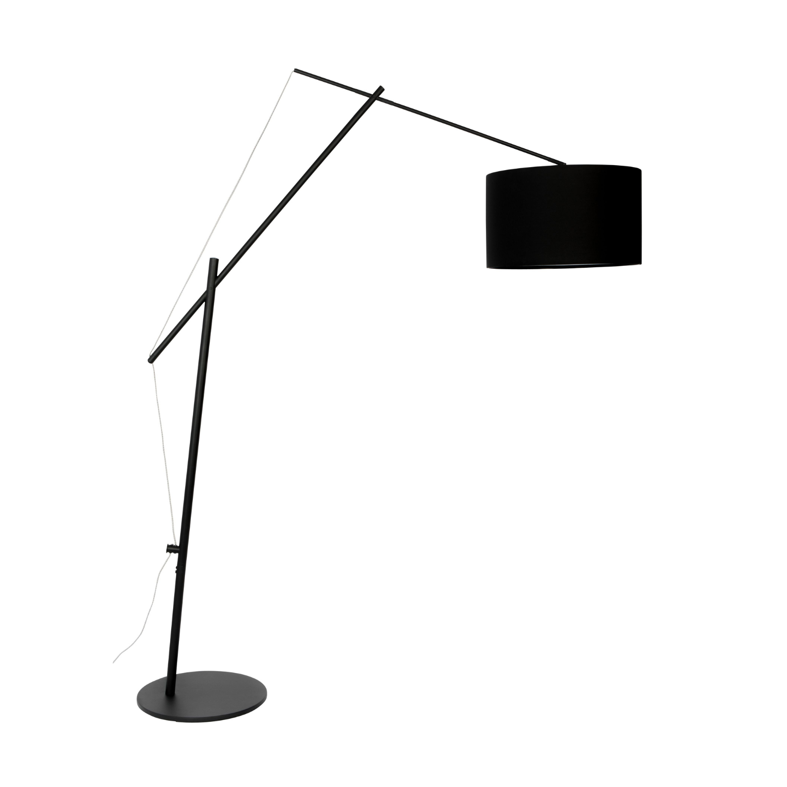 Vloerlamp met arm TOKIO zwart