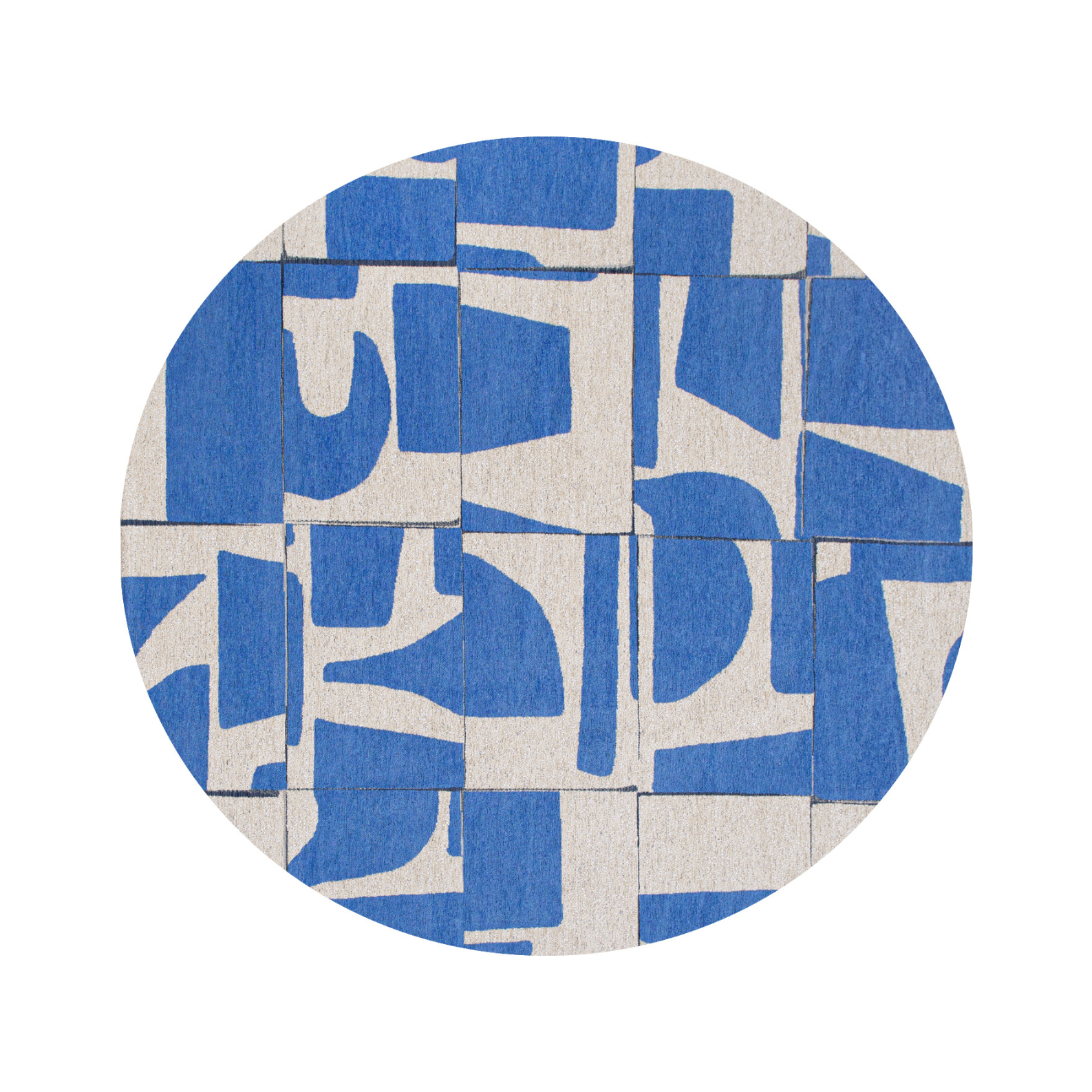 Dywan okrągły PAPERCUT CAMPANULA niebieski – Louis de Poortere