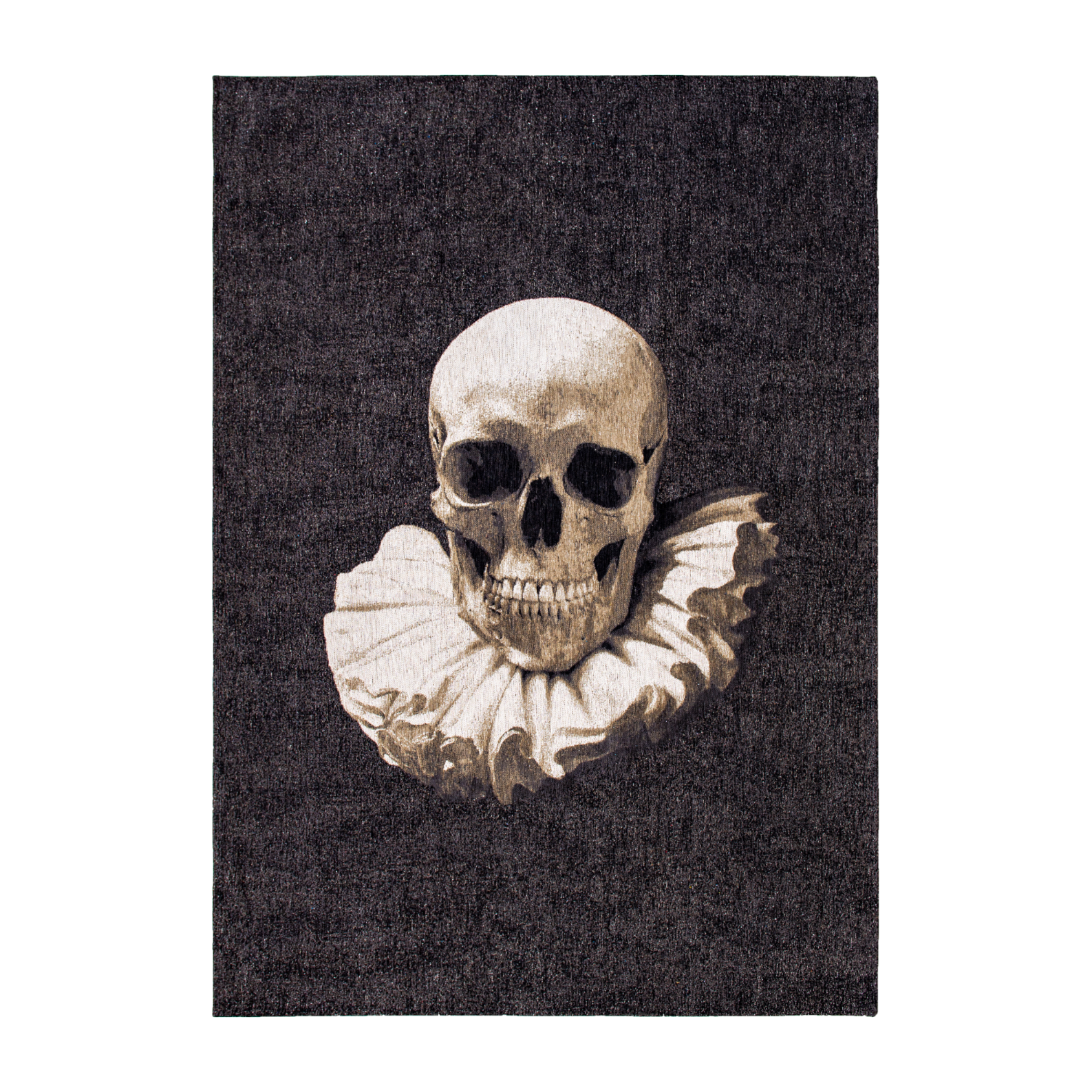 Vloerkleed MEMENTO MORI GRAPPIGE BOTEN zwart