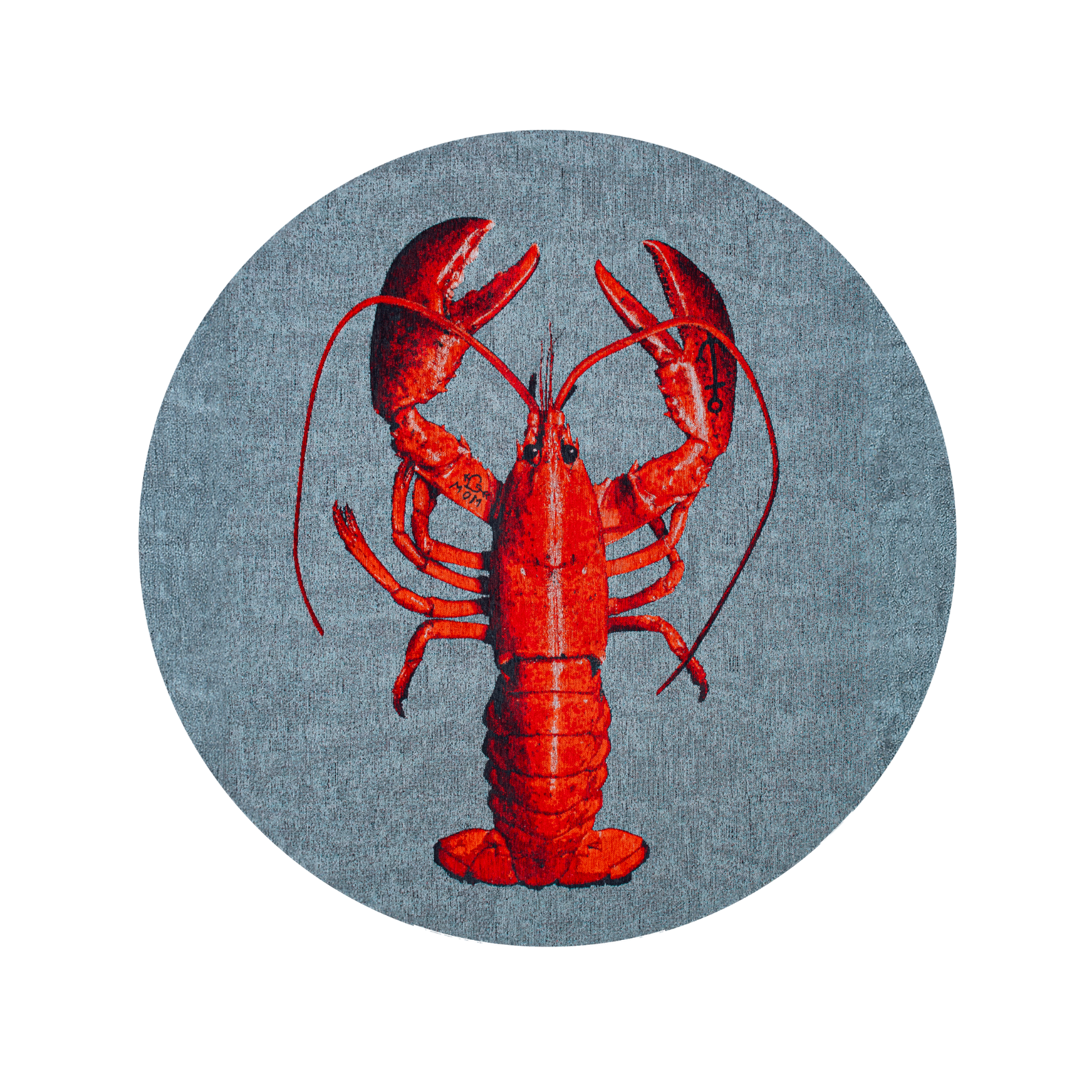 Ronde tapijt POP LOBSTER STEAM ROOD rood
