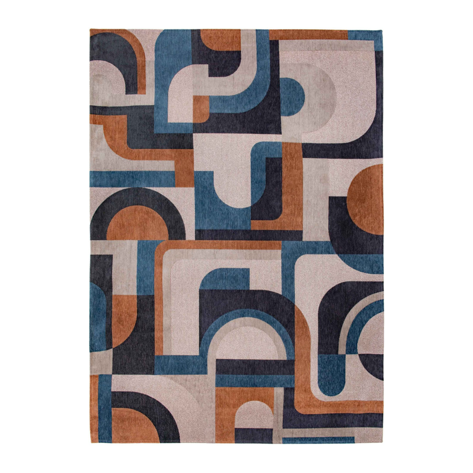 Dywan MODULE CAMEL BLUE beżowo-niebieski – Louis de Poortere