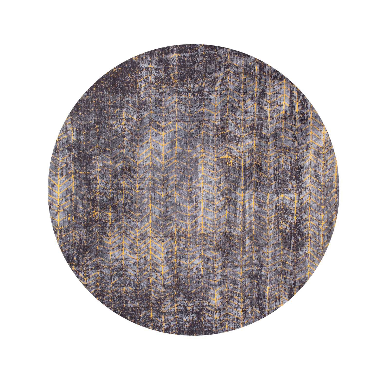 Ronde tapijt JACOBS LADDER BROADWAY GLITTER zwart-goud