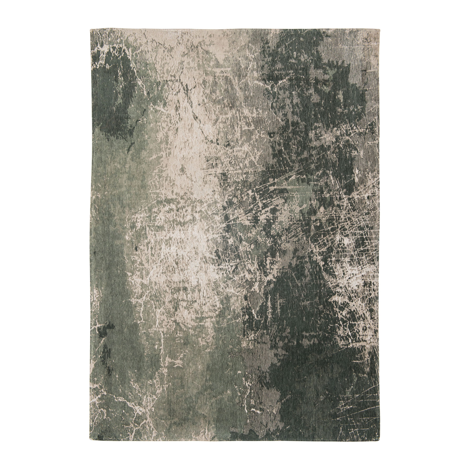 Vloerkleed CRACKS DONKER DEN groen