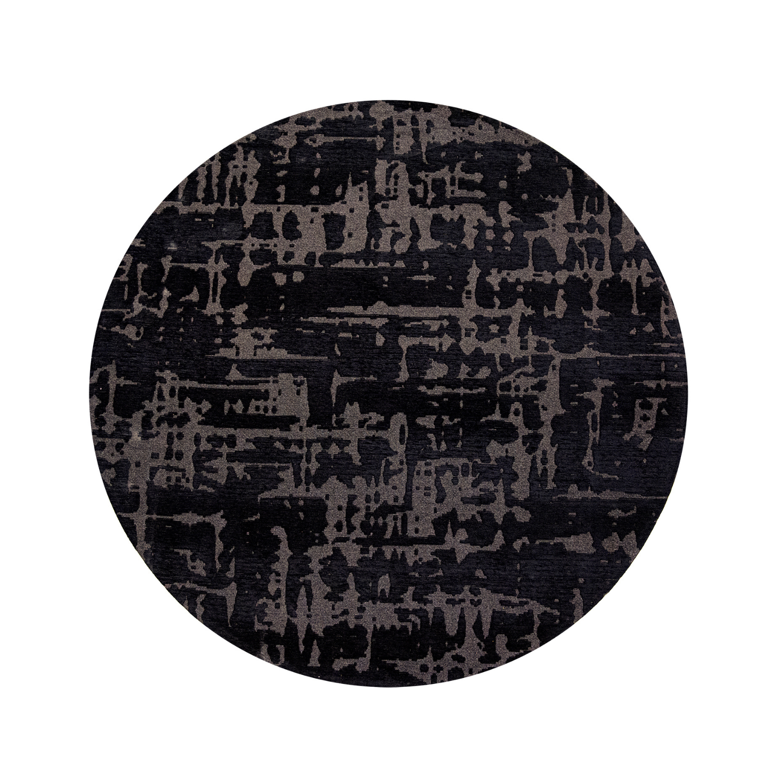 Dywan okrągły BAOBAB BLACK WATER czarny – Louis de Poortere