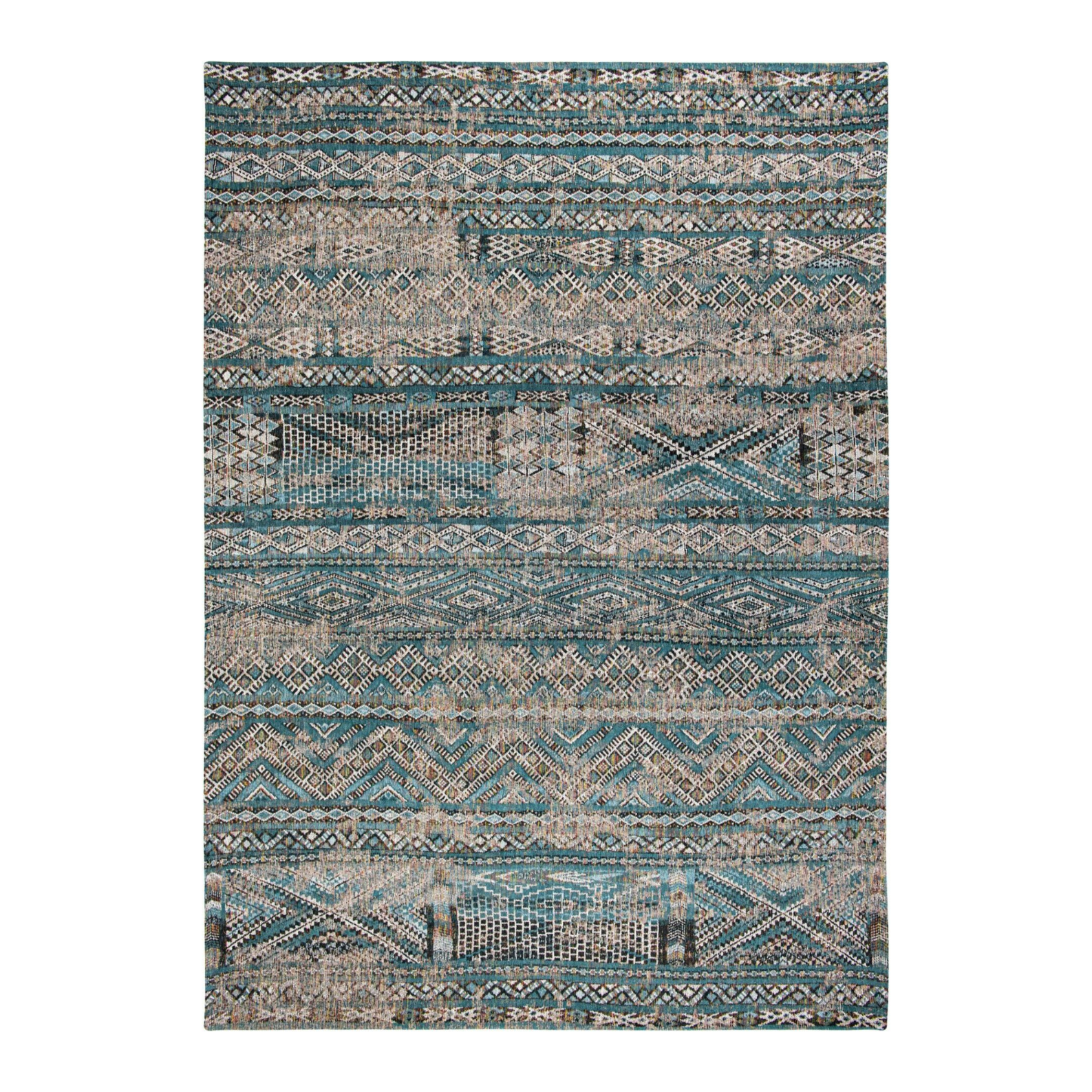 Dywan KILIM ZEMMURI BLUE błękitny – Louis de Poortere