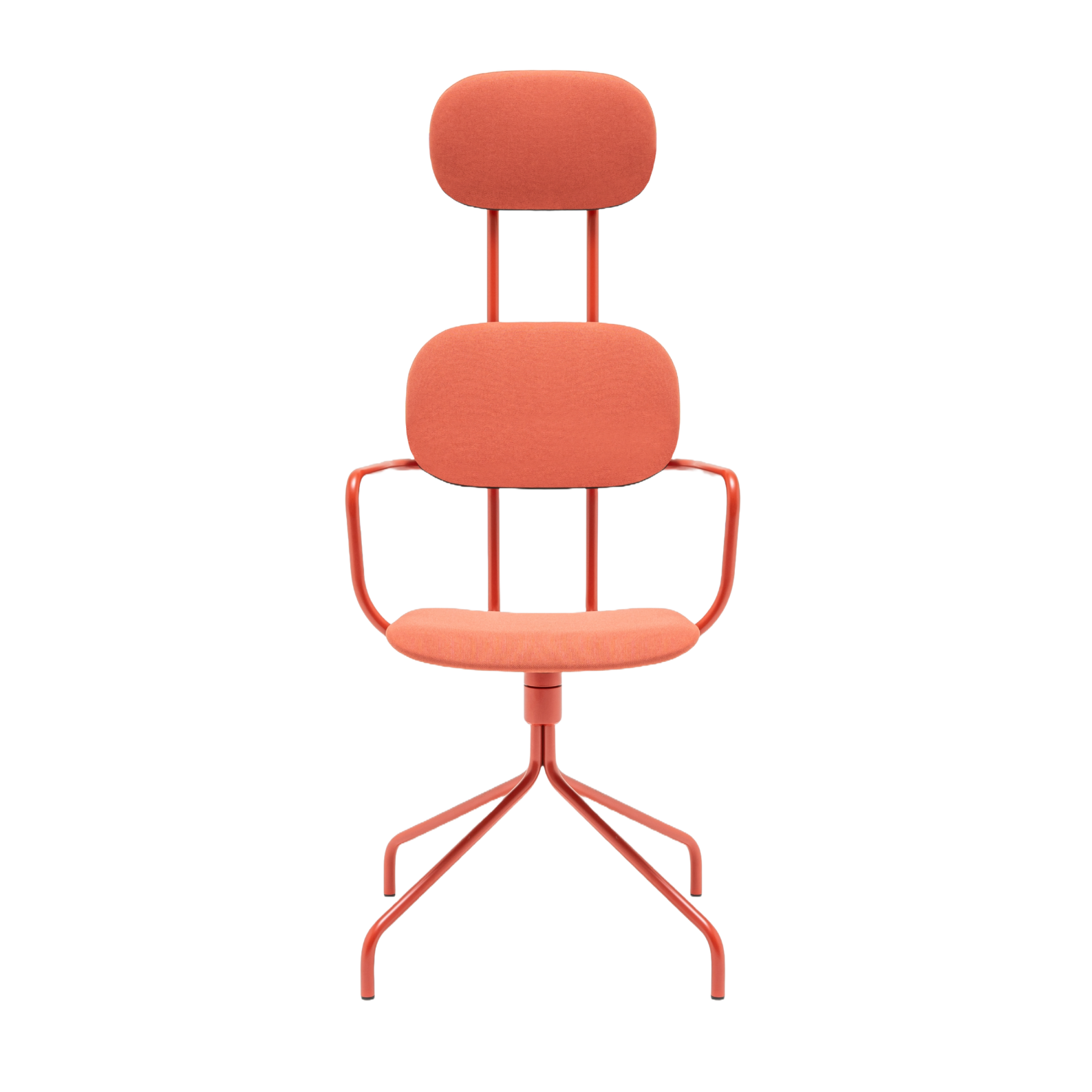 Draaistoel met hoofsteun NEW SCHOOL gestoffeerd