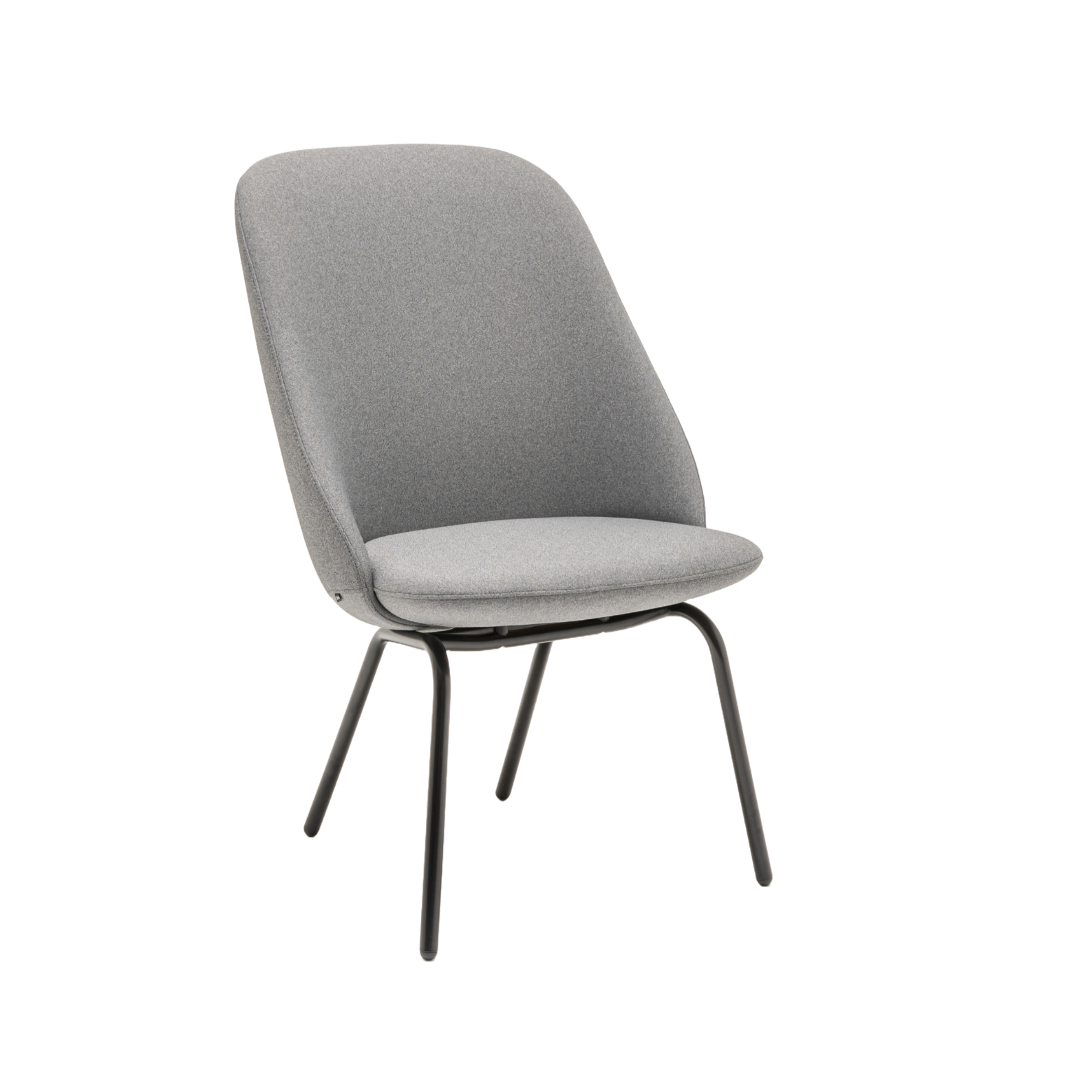 Fauteuil met hoge rugleuning PARALEL vierpotige basis