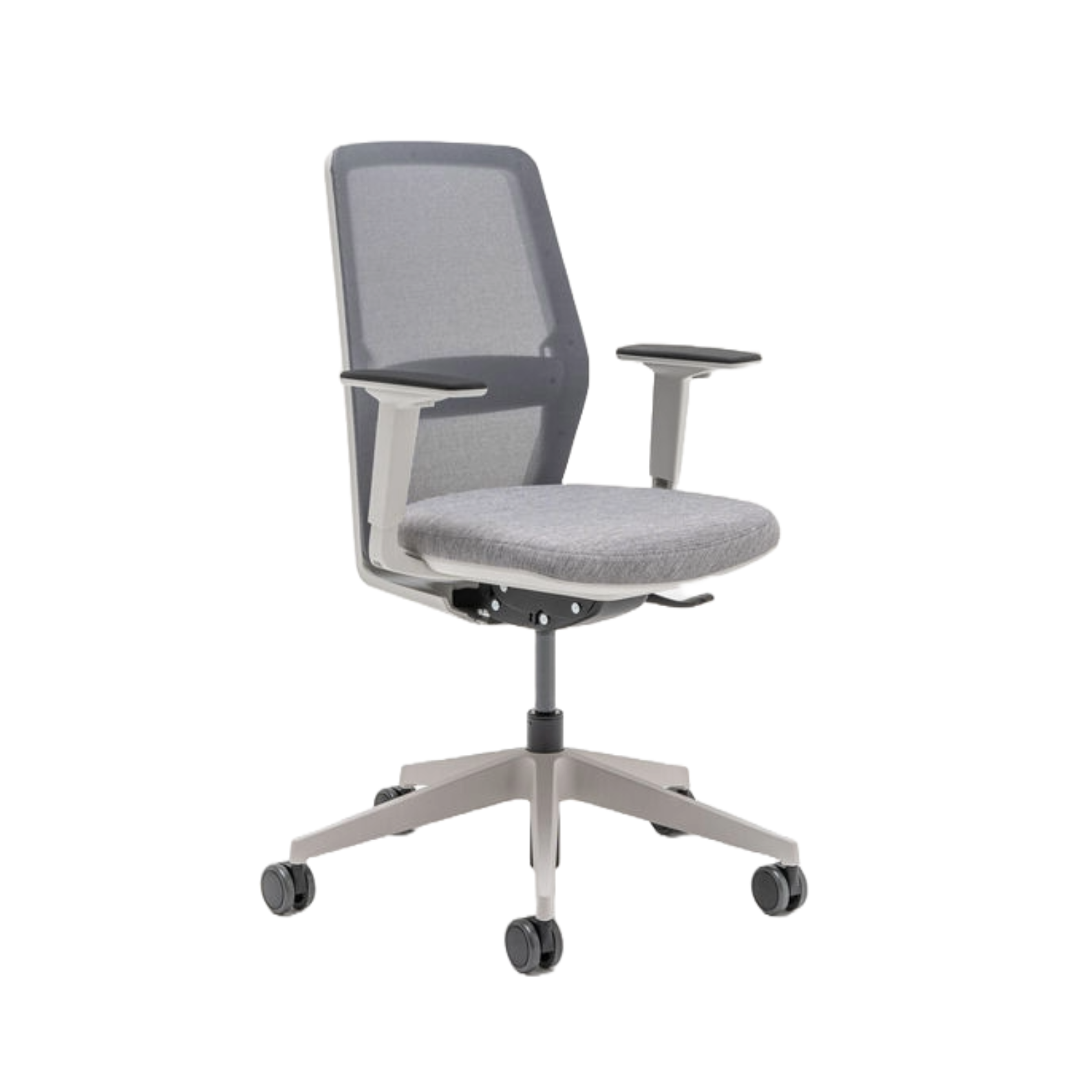 Fauteuil met geperforeerde rugleuning EVO, verstelbare basis met wielen voor harde oppervlakken