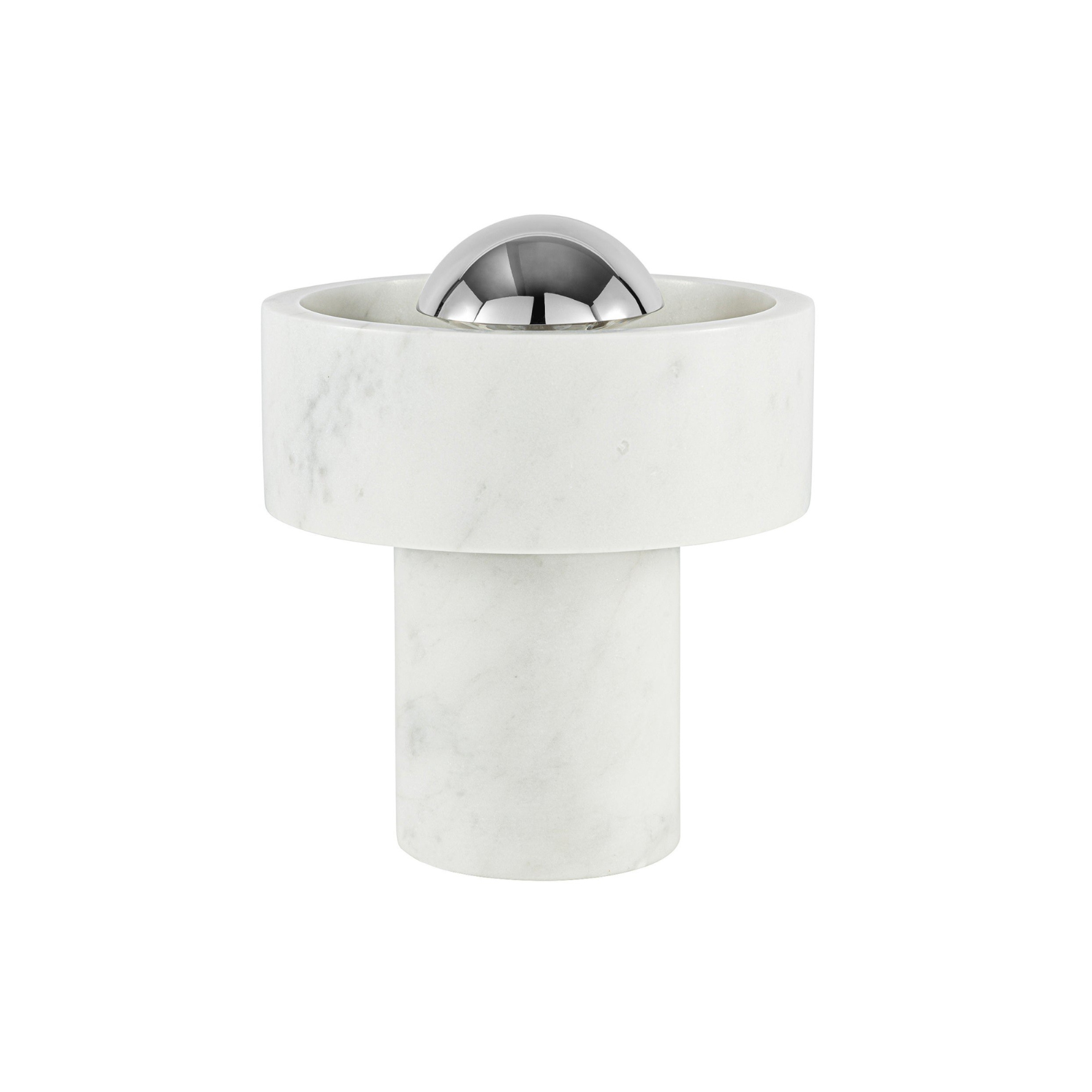 Lampa przenośna STONE marmur ze srebrnym wykończeniem – Tom Dixon