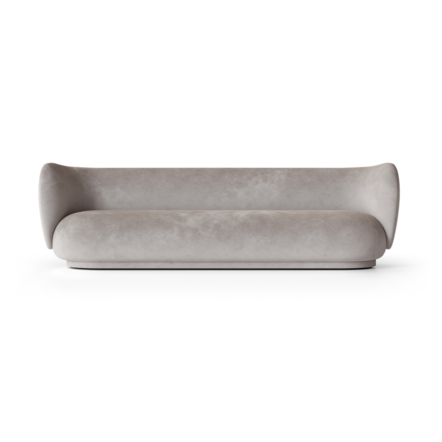 Sofa 4-persoons RICO Vervaagd Fluweel grijs