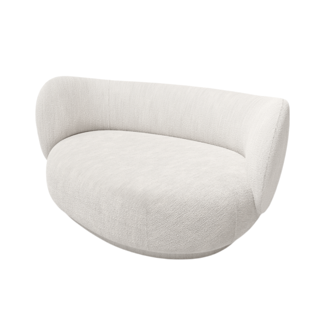 Sofa prawostronna RICO CURVE Boucle złamana biel – ferm LIVING