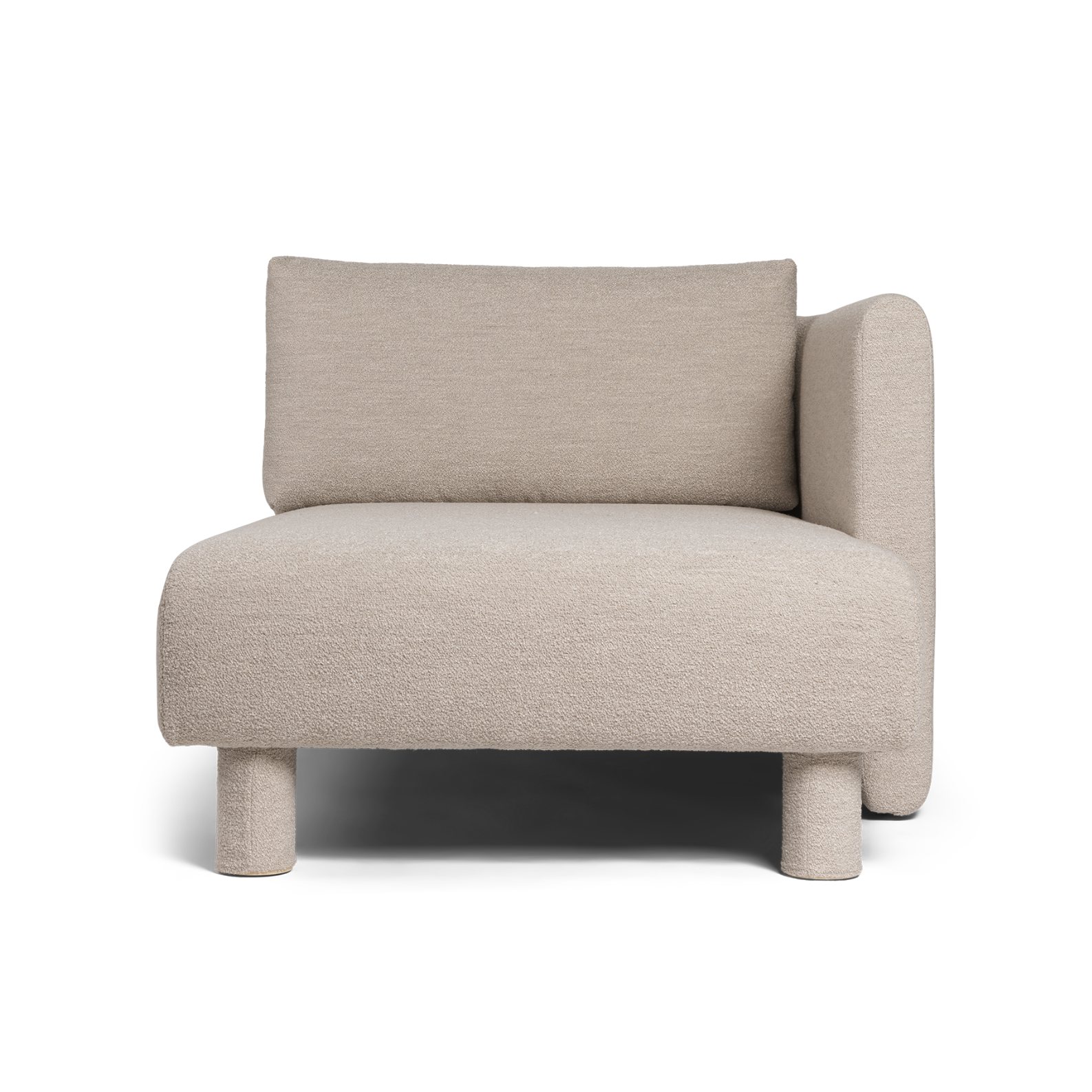 Modulaire bank DASE - rechtszijdige chaise longue Soft Bouclé beige