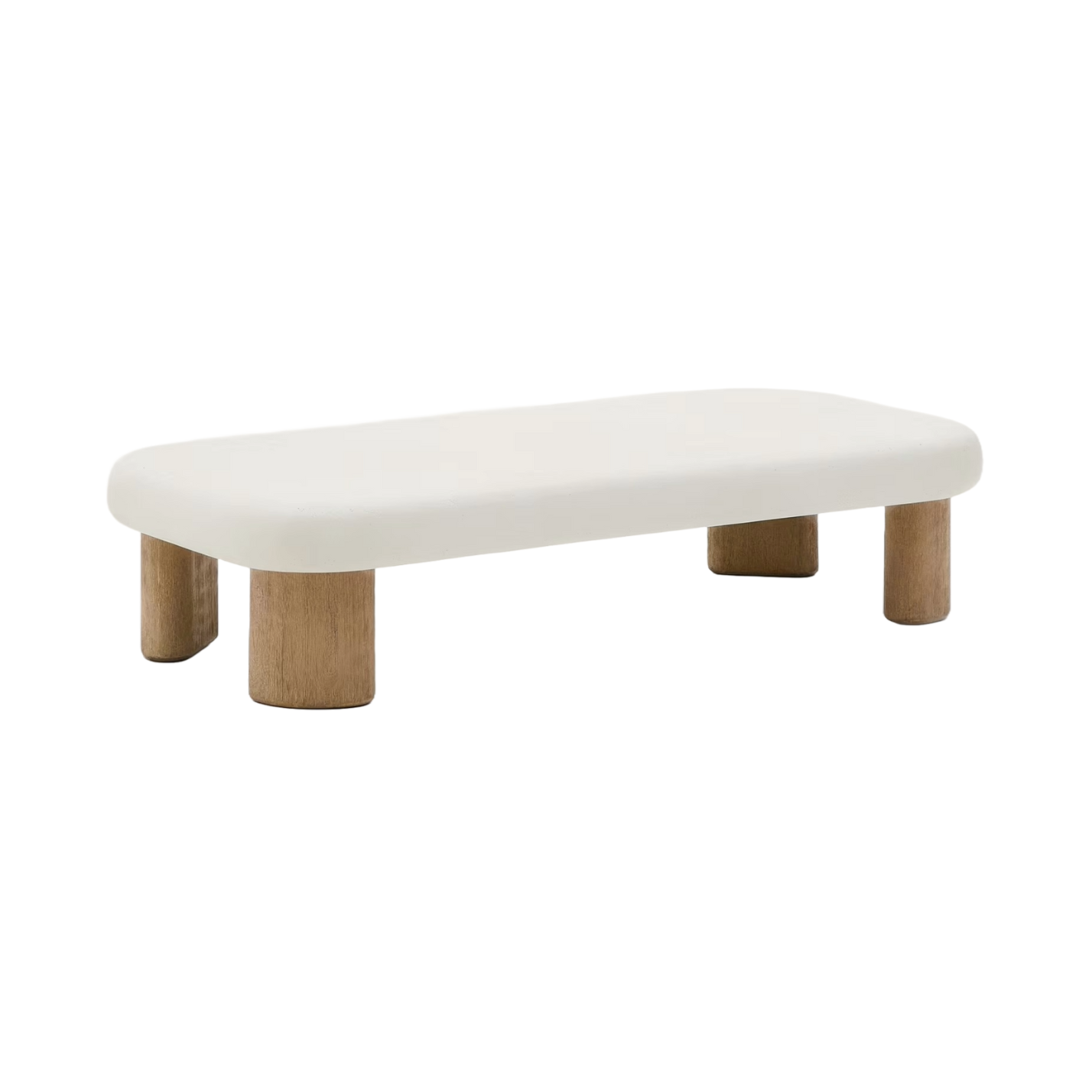 Outdoor Coffee Table LABRA Cement and Acacia Wood