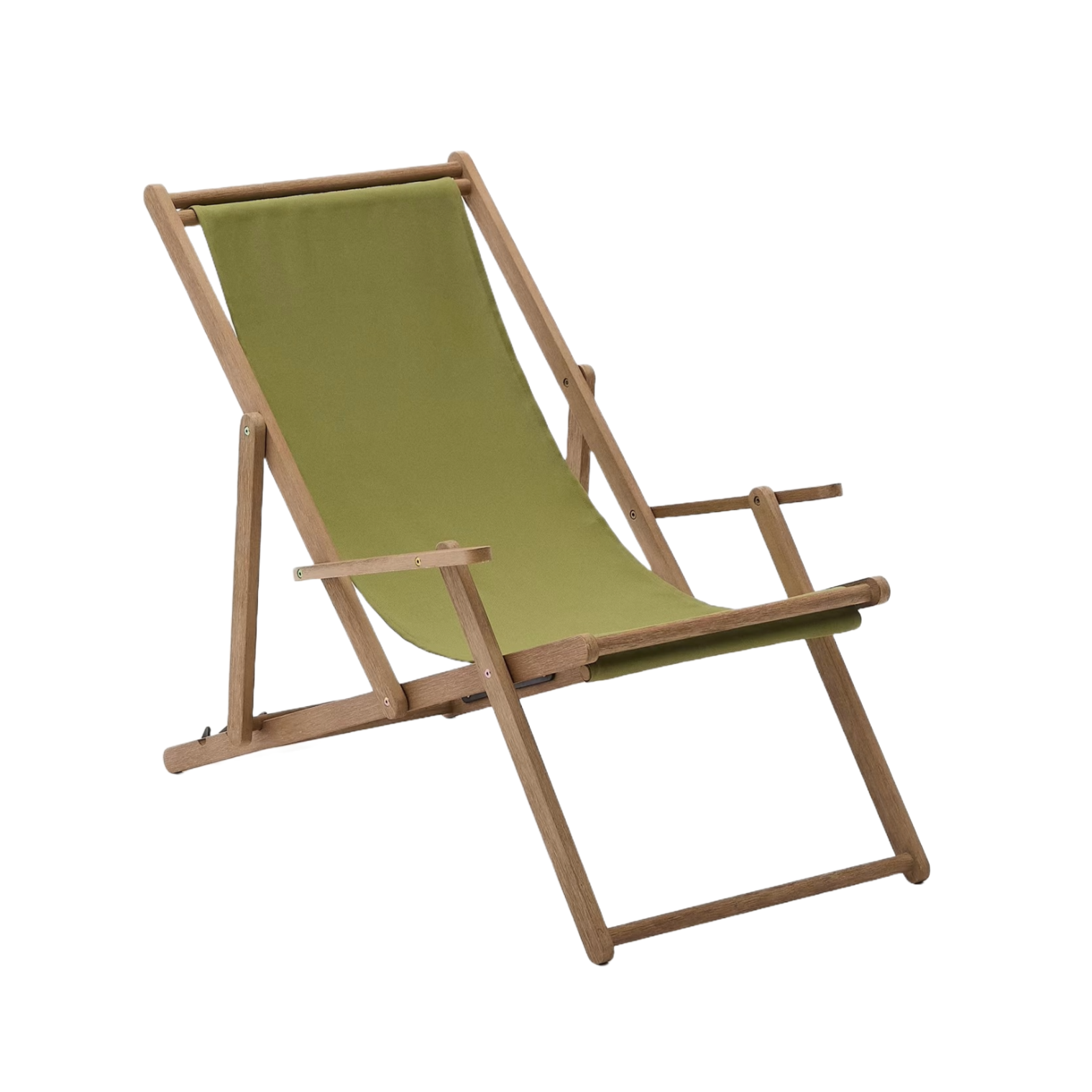 Vilara Green deckchair with an acacia base