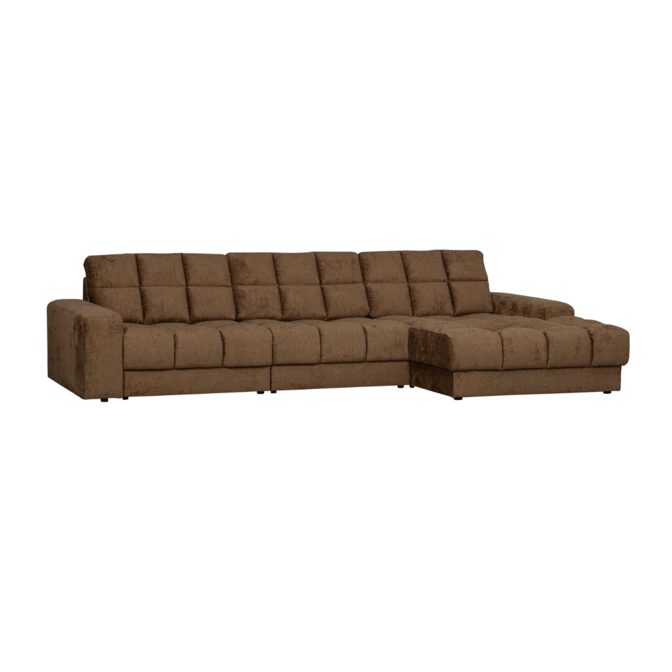 Right-sided Corner Sofa SECOND DATE - BRASS velvet