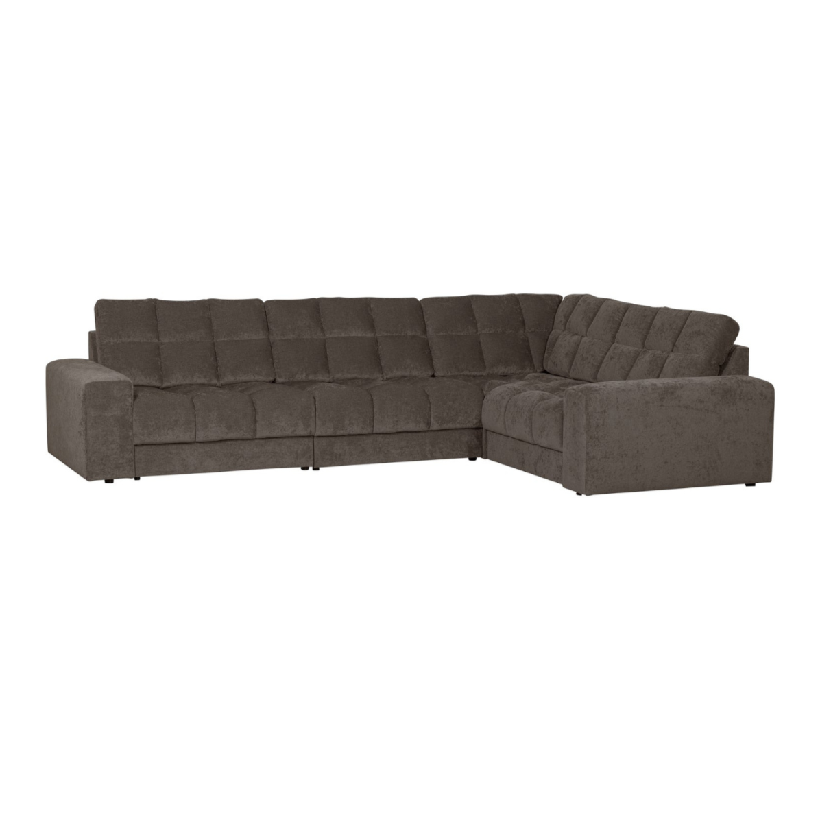 Sofa narożna prawostronna SECOND DATE ciepły szary – Woood