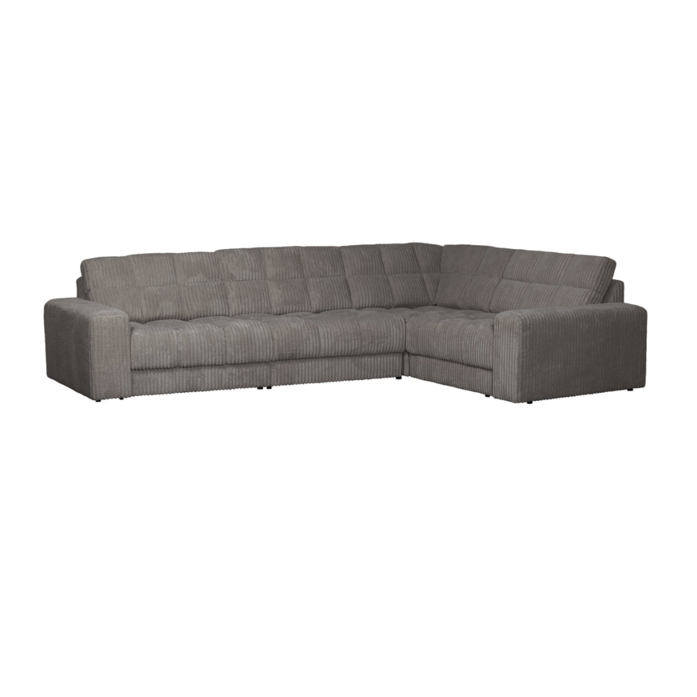 Sofa narożna prawostronna SECOND DATE szary sztruks – Woood